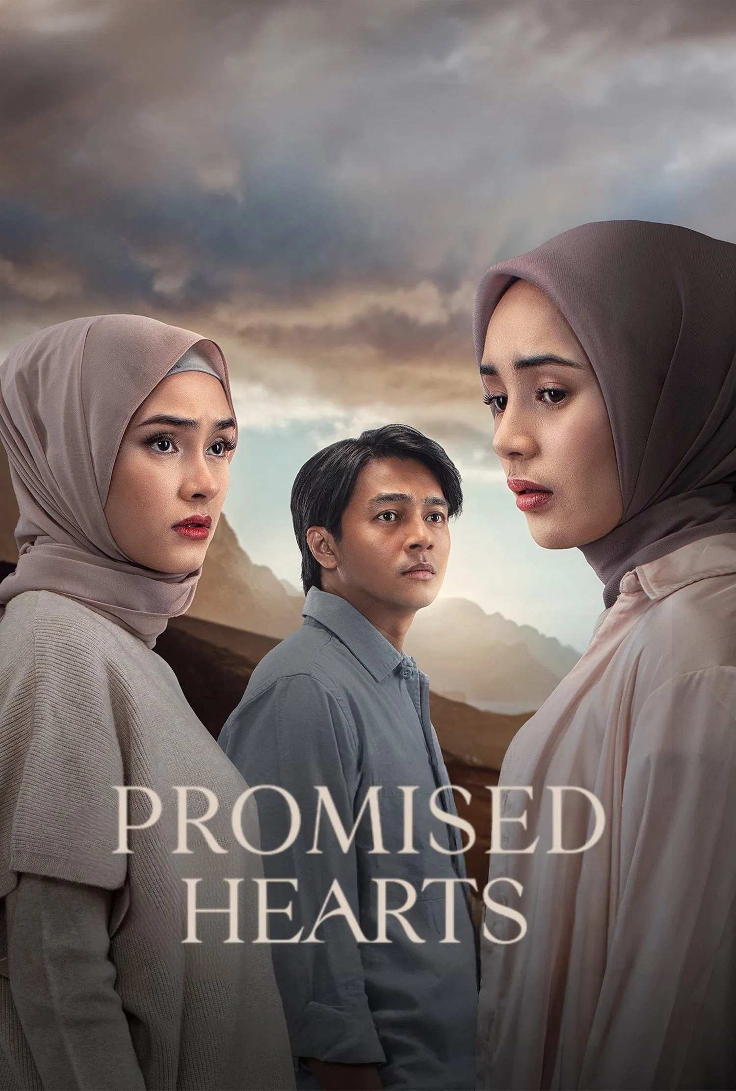 Poster chính thức của phim Phim Tâm Lý, Phim Tình Cảm "Giọt tình của Niyala" (Promised Hearts - 2025), với sự tham gia của diễn viên Beby Tsabina và Deva Mahenra.