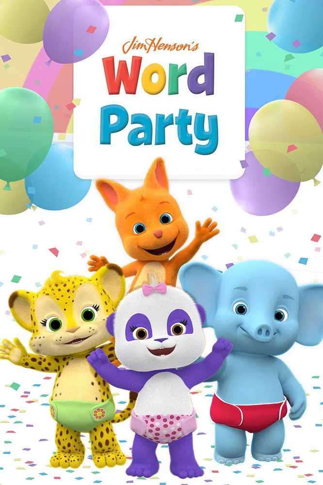 Poster chính thức của phim Phim Hoạt Hình, Phim Gia Đình "Giúp bé học từ vựng" (Word Party - 2016), với sự tham gia của diễn viên Misty Rosas và Donna Kimball.