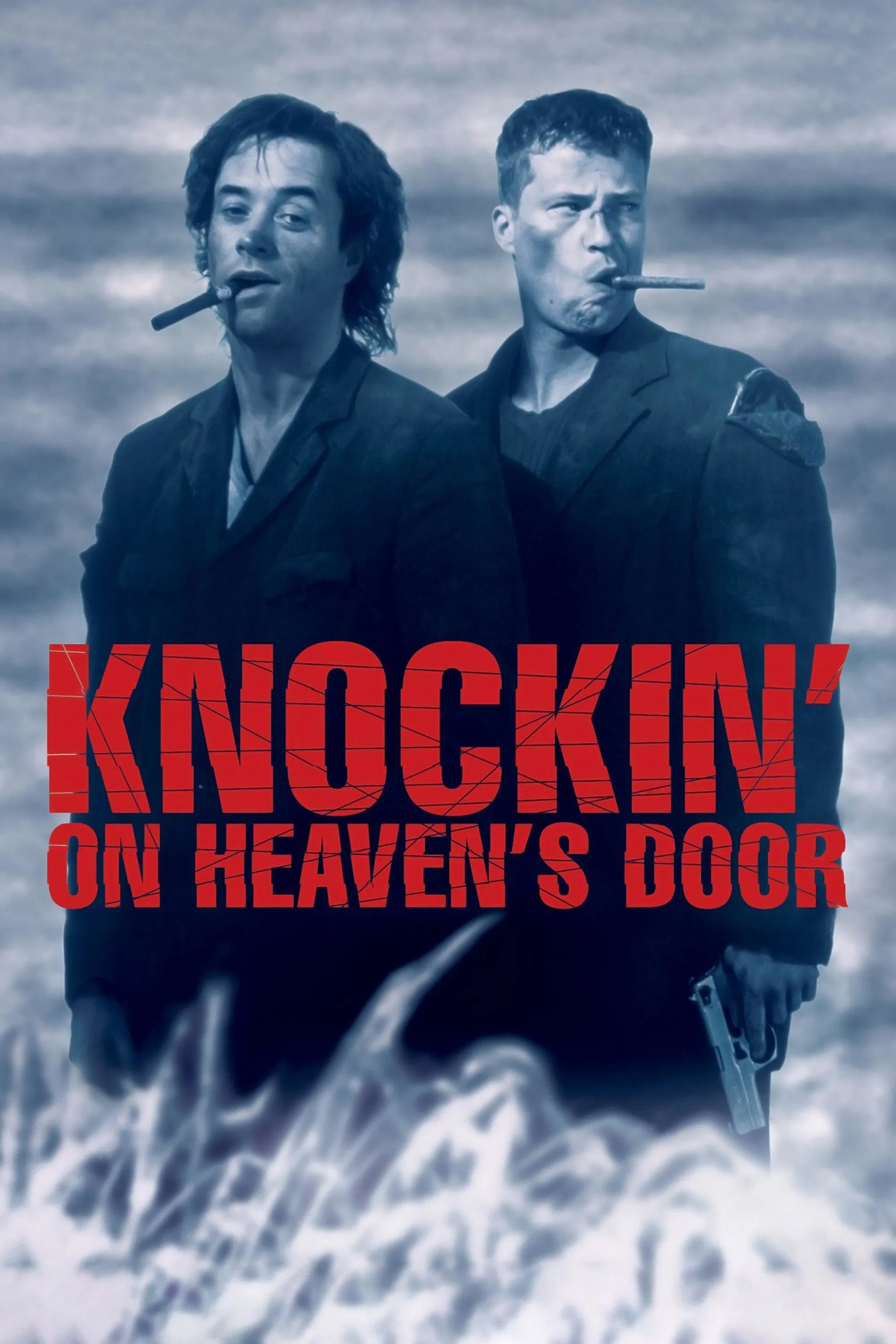 Poster chính thức của phim Phim Hài, Phim Hình Sự "Gõ Cửa Thiên Đàng" (Knockin' on Heaven's Door - 1997), với sự tham gia của diễn viên Til Schweiger và Jan Josef Liefers.