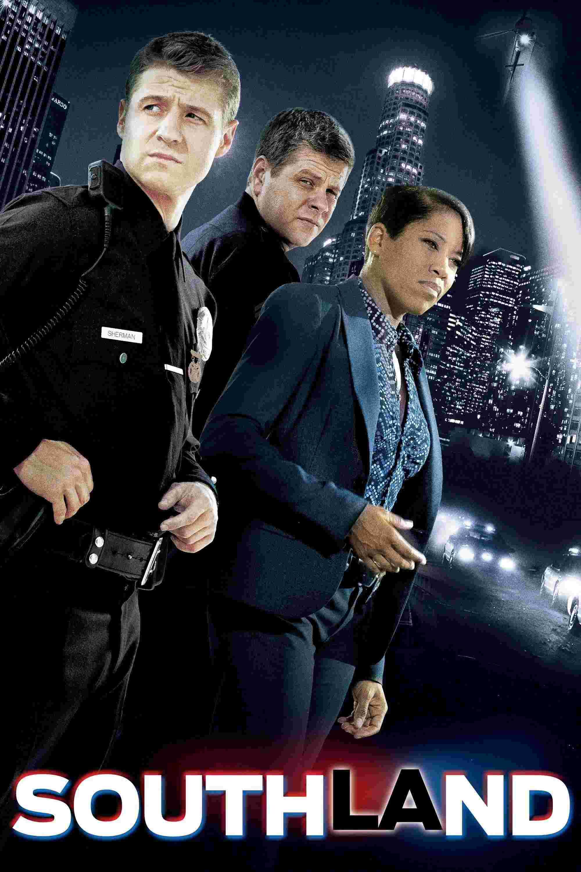 Poster chính thức của phim Phim Tâm Lý "Góc Tối Southland (Phần 4)" (Southland - 2009), với sự tham gia của diễn viên Ben McKenzie và Michael Cudlitz.