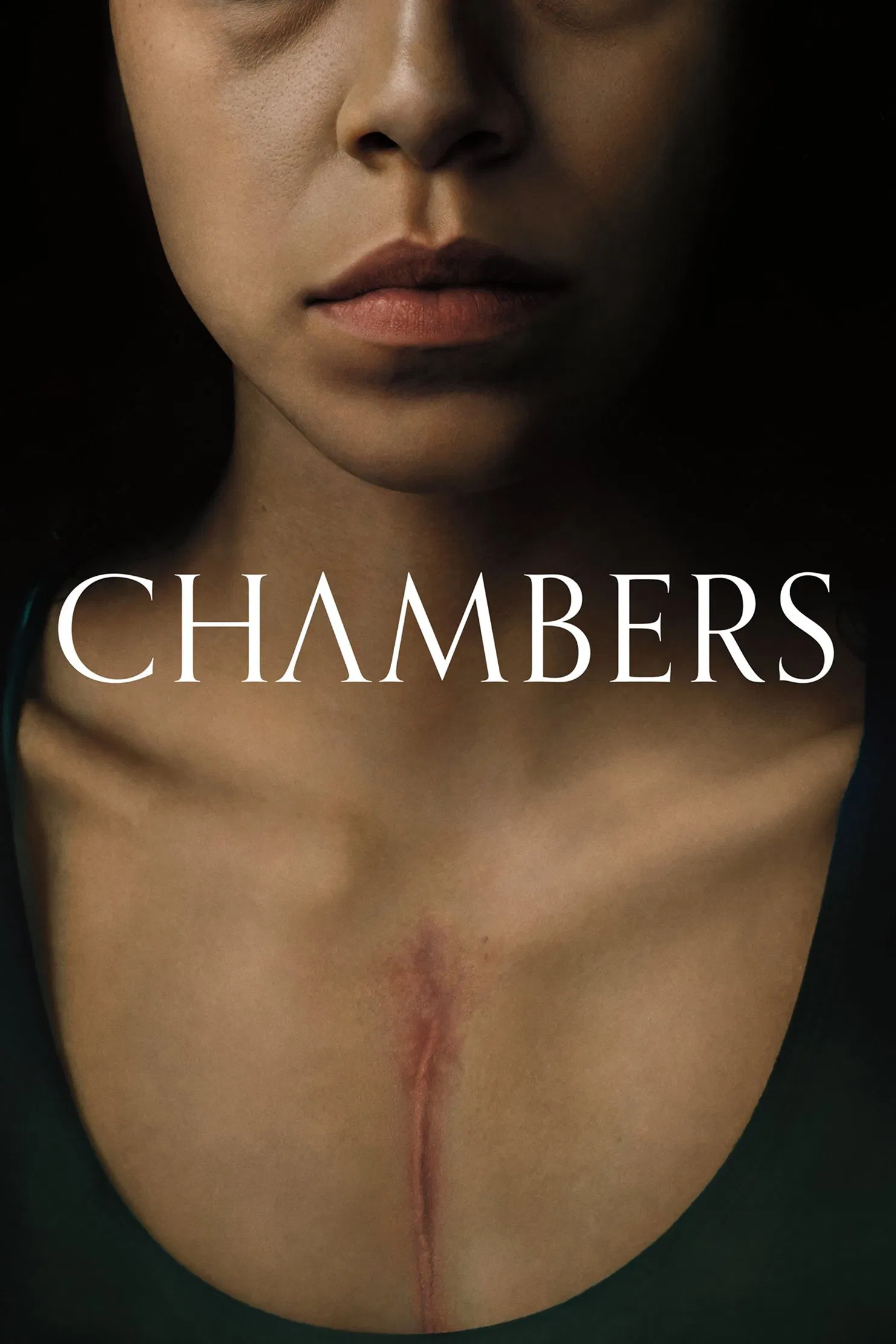 Poster chính thức của phim Phim Bí Ẩn, Phim Tâm Lý "Góc Tối Trong Tim" (Chambers - 2019), với sự tham gia của diễn viên Sivan Alyra Rose và Marcus LaVoi.