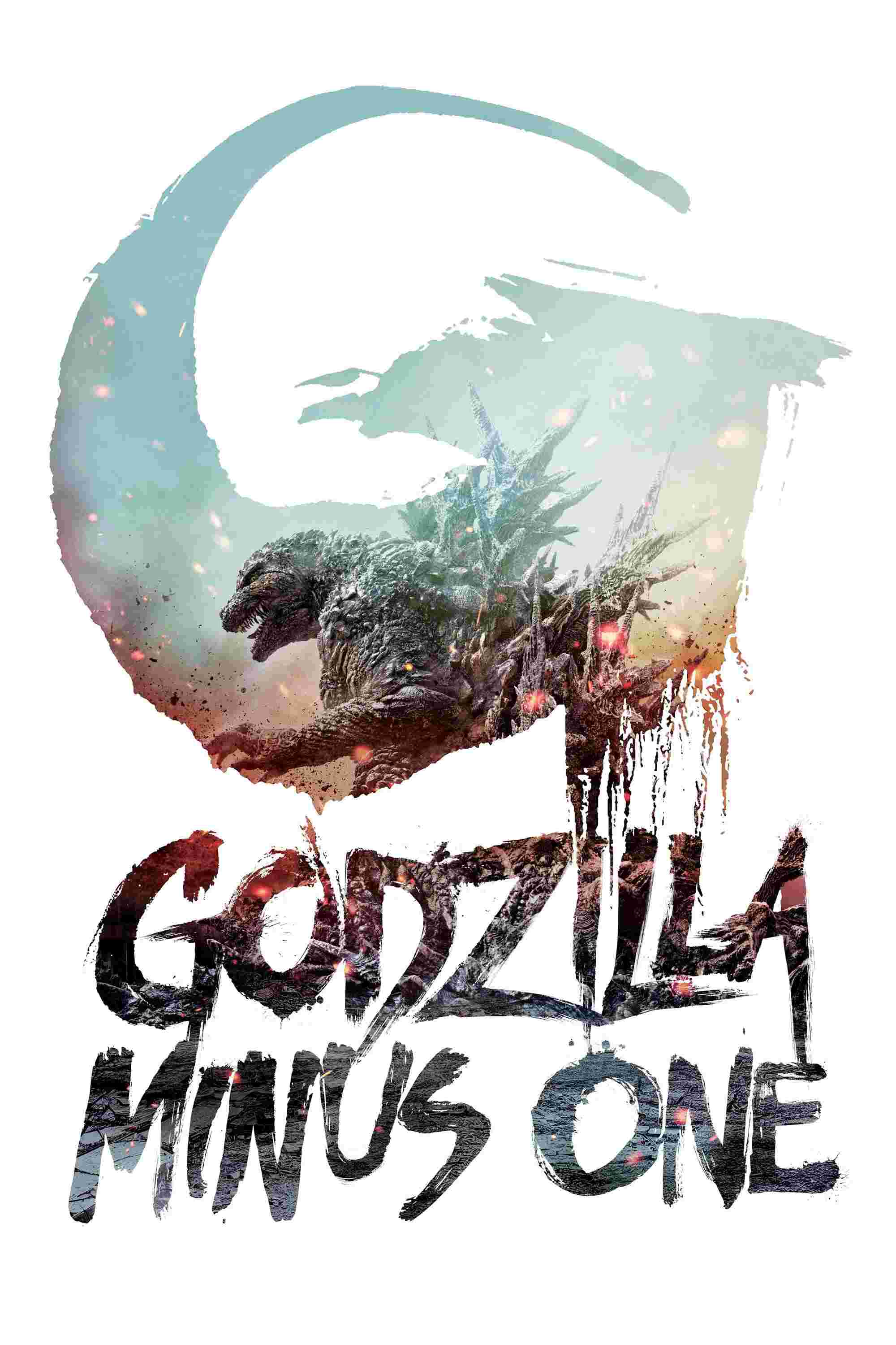 Poster chính thức của phim Phim Viễn Tưởng, Phim Kinh Dị "Godzilla Trừ Một" (Godzilla Minus One - 2023), với sự tham gia của diễn viên Ryunosuke Kamiki và Minami Hamabe.