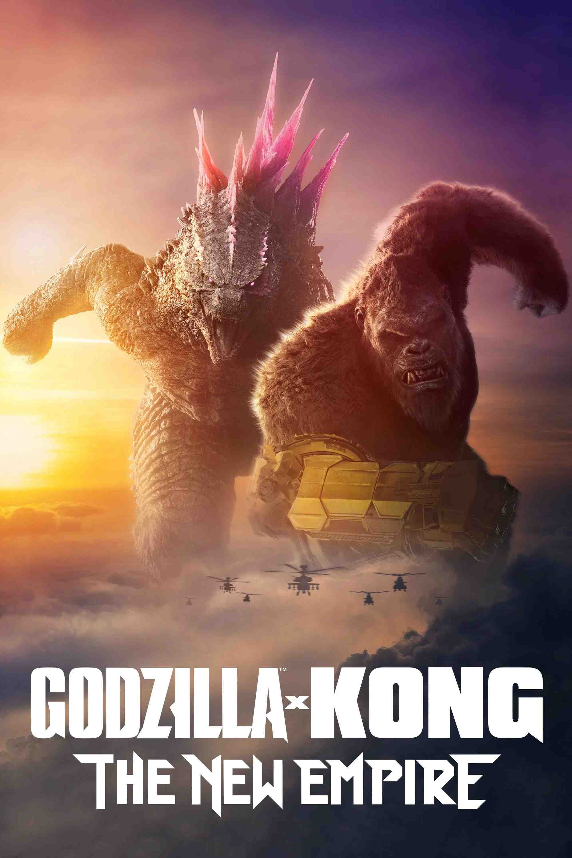 Poster chính thức của phim Phim Hành Động, Phim Phiêu Lưu "Godzilla x Kong: Đế Chế Mới" (Godzilla x Kong: The New Empire - 2024), với sự tham gia của diễn viên Rebecca Hall và Brian Tyree Henry.