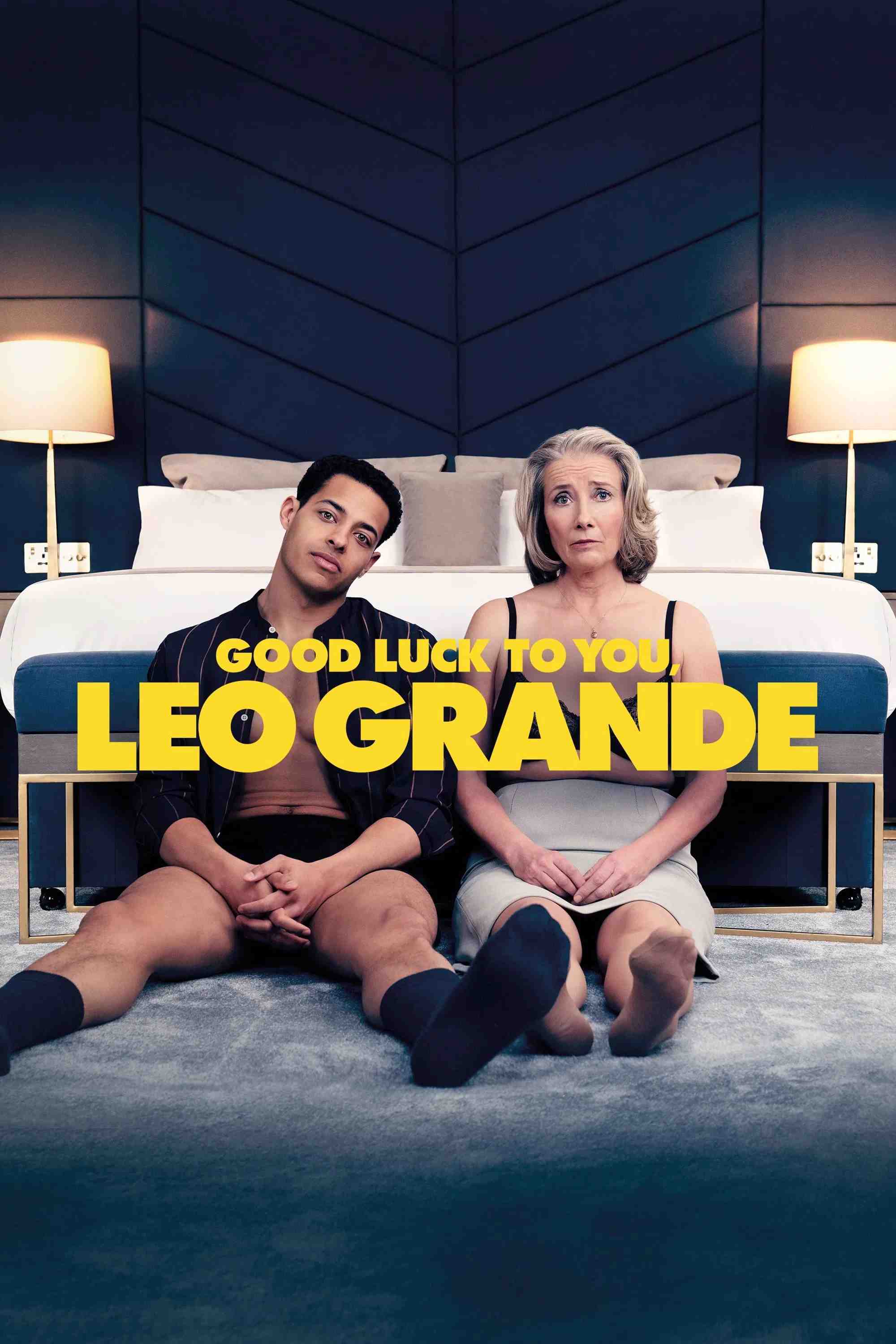 Poster chính thức của phim Phim Tình Cảm, Phim Tâm Lý "Good Luck to You, Leo Grande" (Good Luck to You, Leo Grande - 2022), với sự tham gia của diễn viên Emma Thompson và Daryl McCormack.