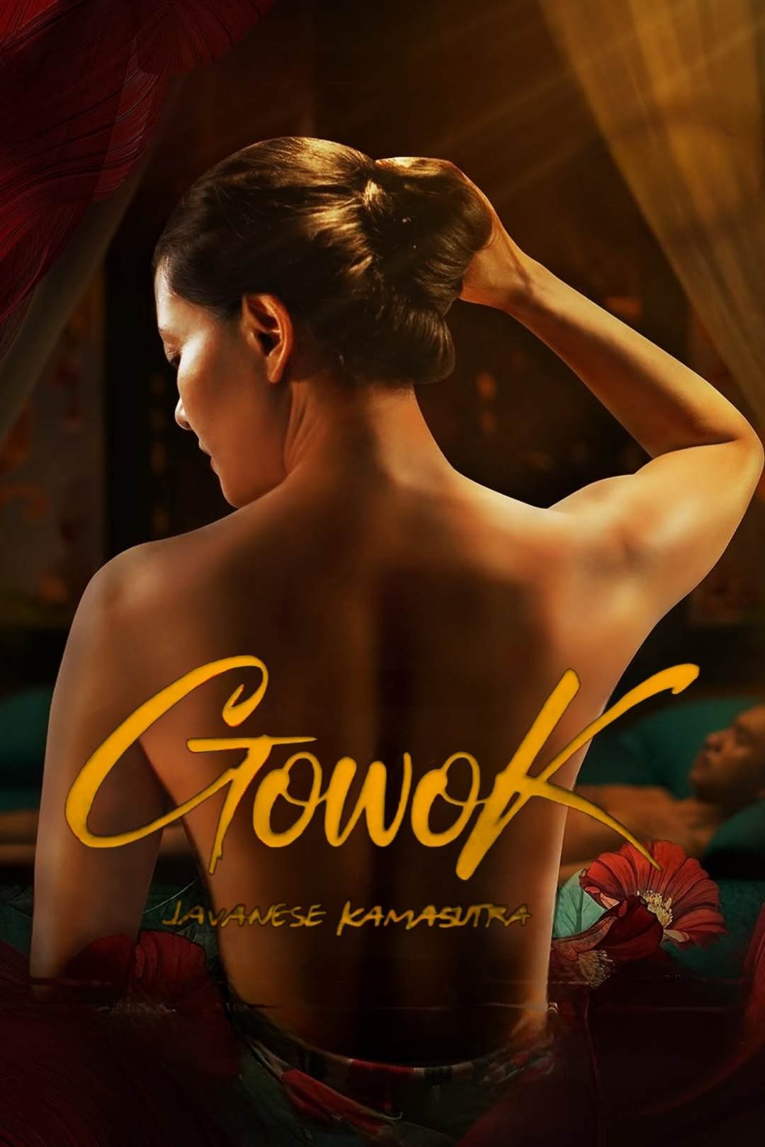 Poster chính thức của phim Phim Tâm Lý, Phim Lịch Sử "Gowok: Kamasutra Jawa" (Gowok: Javanese Kamasutra - 2025), với sự tham gia của diễn viên Raihaanun và Lola Amaria.