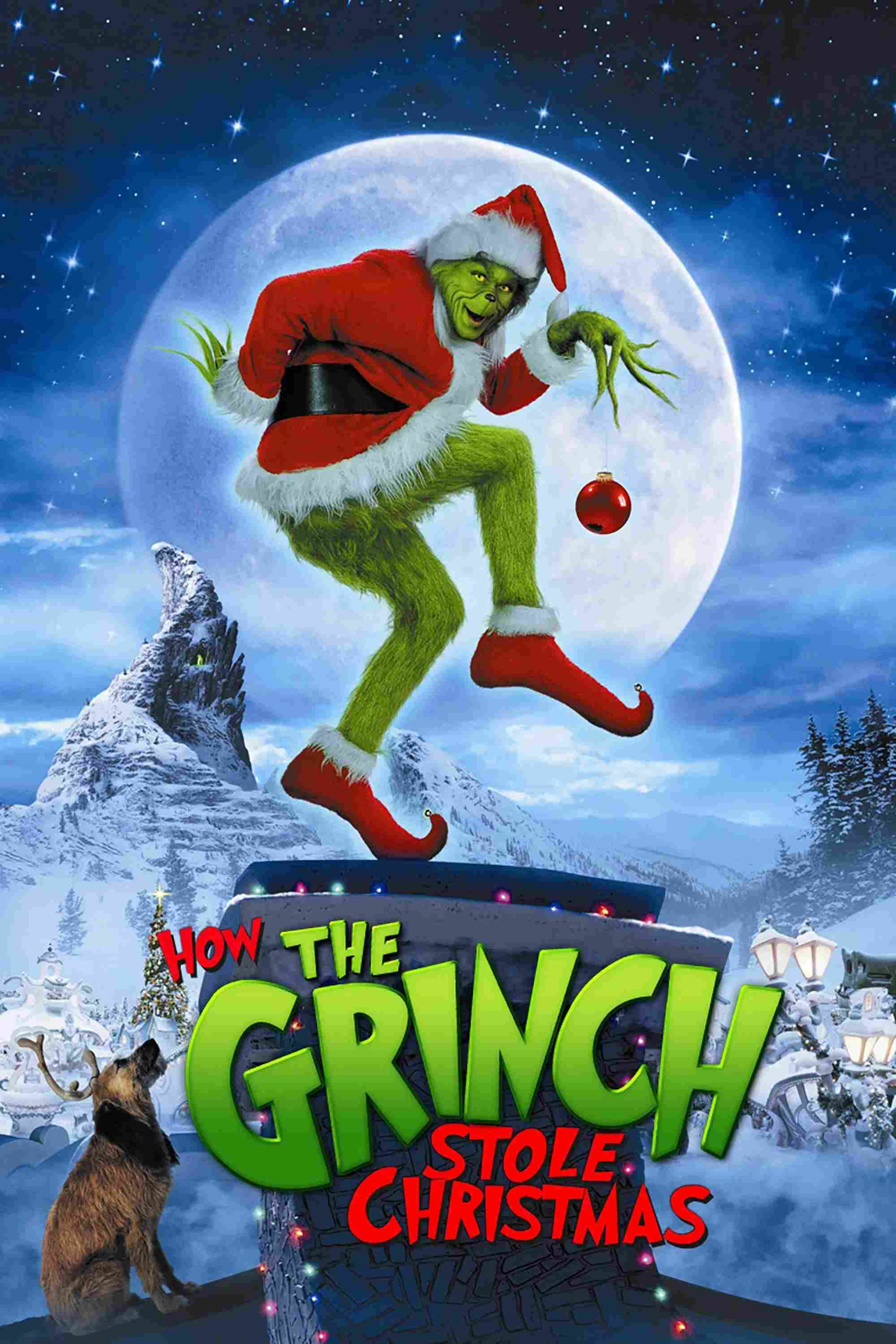 Poster chính thức của phim Phim Gia Đình, Phim Hài "Grinch Đã Đánh Cắp Giáng Sinh Như Thế Nào" (How the Grinch Stole Christmas - 2000), với sự tham gia của diễn viên Jim Carrey và Taylor Momsen.