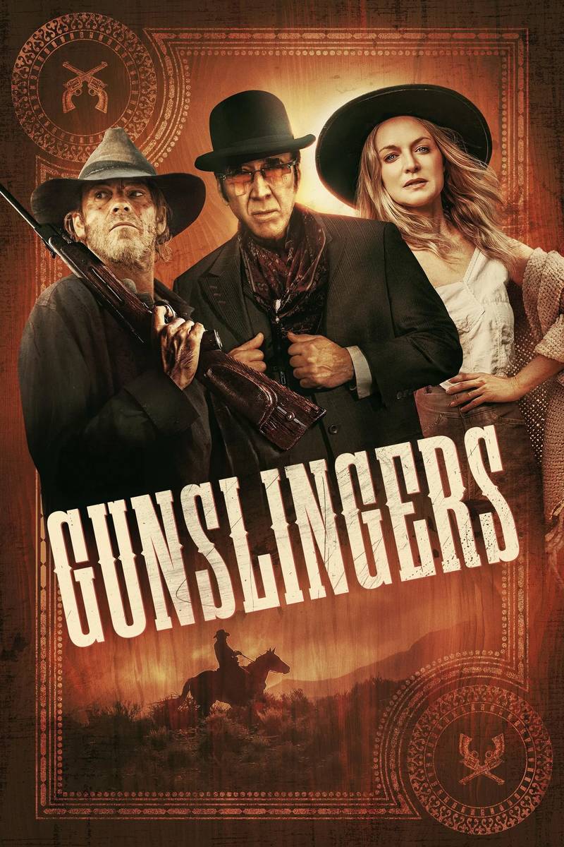 Poster chính thức của phim Phim Miền Tây, Phim Hành Động "GunslingersXạ Thủ Miền Viễn Tây: Cuộc Đọ Súng Ác Liệt" (Gunslingers - 2025), với sự tham gia của diễn viên Stephen Dorff và Heather Graham.