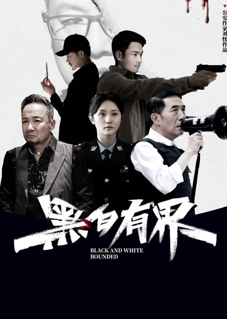 Poster chính thức của phim Phim Hình Sự, Phim Bí Ẩn "Hắc Bạch Hữu Giới" (Black and White Rounded - 2024), với sự tham gia của diễn viên Li Xianshi và Gao Lancun.