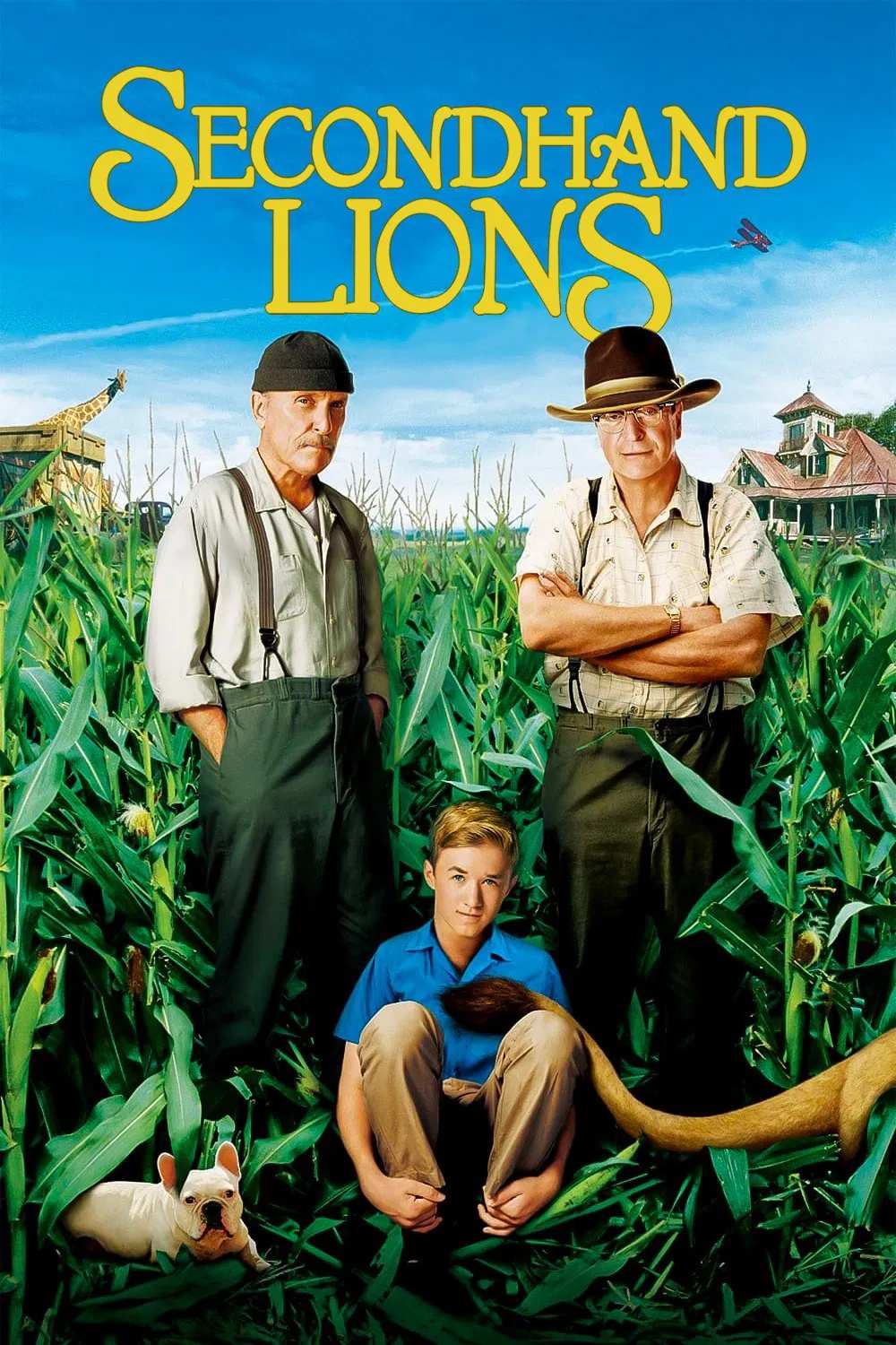 Poster chính thức của phim Phim Gia Đình, Phim Hài "Hai Cựu Chiến Binh 2003" (Secondhand Lions - 2003), với sự tham gia của diễn viên Michael Caine và Robert Duvall.