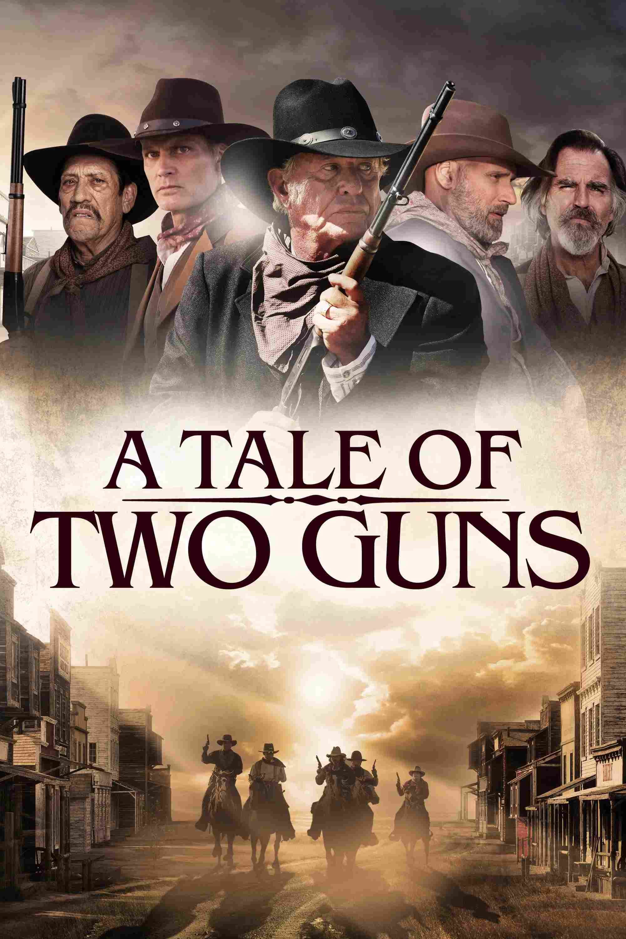 Poster chính thức của phim Phim Miền Tây "Hai Tay Súng Huyền Thoại" (A Tale of Two Guns - 2022), với sự tham gia của diễn viên Dendrie Taylor và Jennifer Wenger.