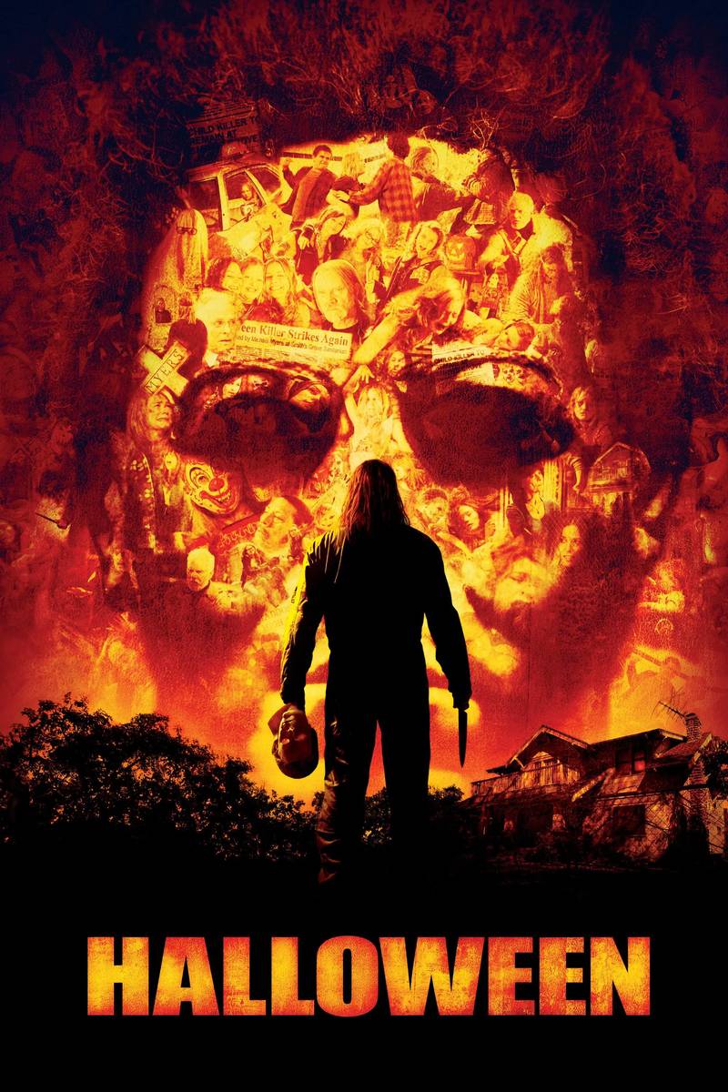 Poster chính thức của phim Phim Kinh Dị "Halloweenn" (Halloween - 2007), với sự tham gia của diễn viên Malcolm McDowell và Sheri Moon Zombie.
