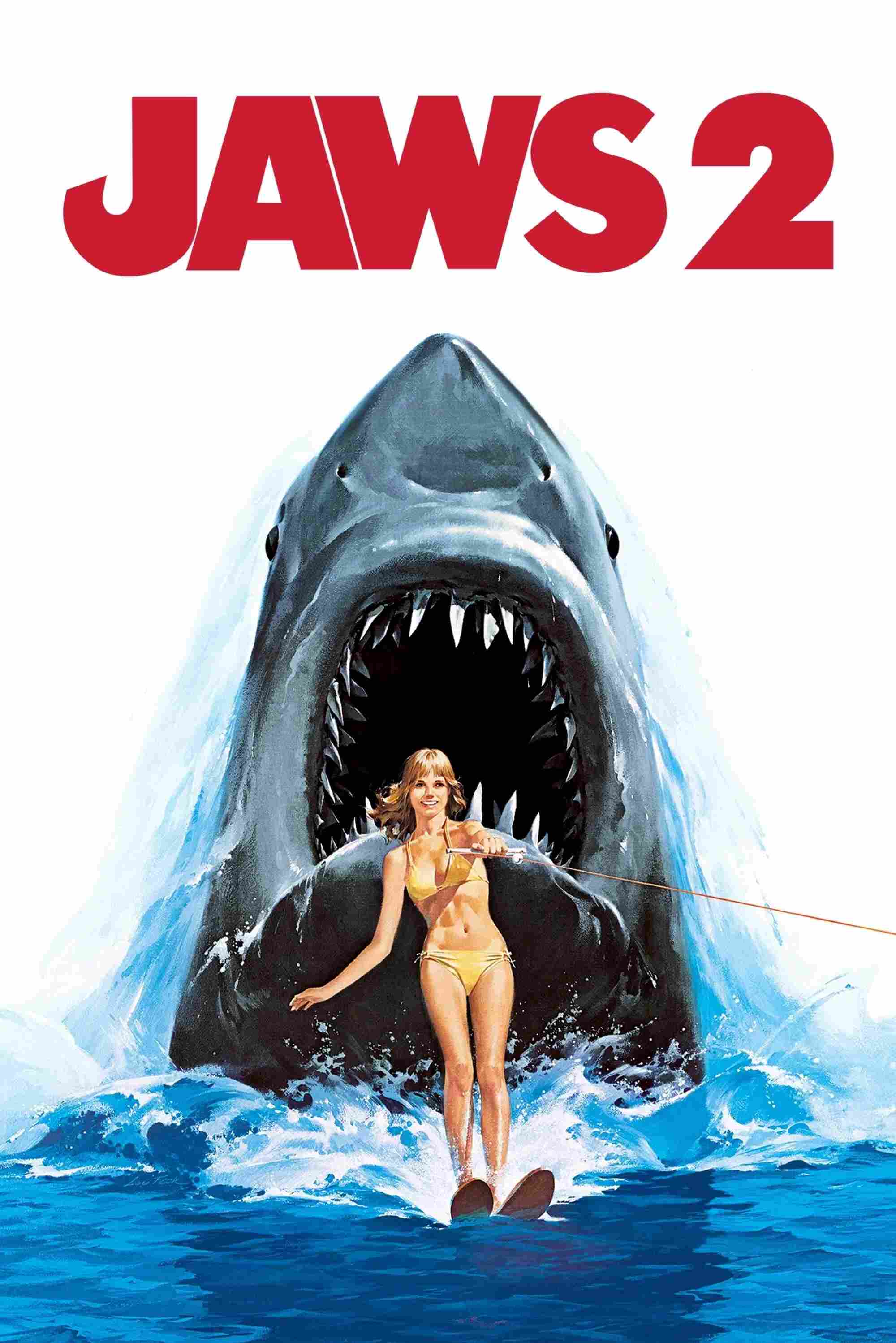 Poster chính thức của phim Phim Kinh Dị, Phim Giật Gân "Hàm Cá Mập 2" (Jaws 2 - 1978), với sự tham gia của diễn viên Roy Scheider và Lorraine Gary.