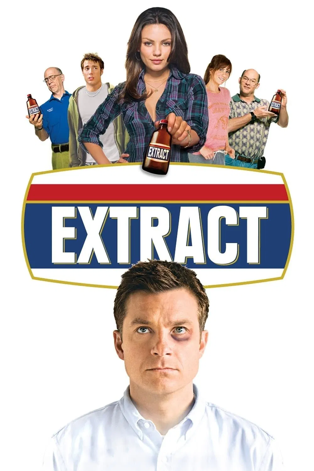 Poster chính thức của phim Phim Hài "Hàng Nhái" (Extract - 2009), với sự tham gia của diễn viên Jason Bateman và Mila Kunis.