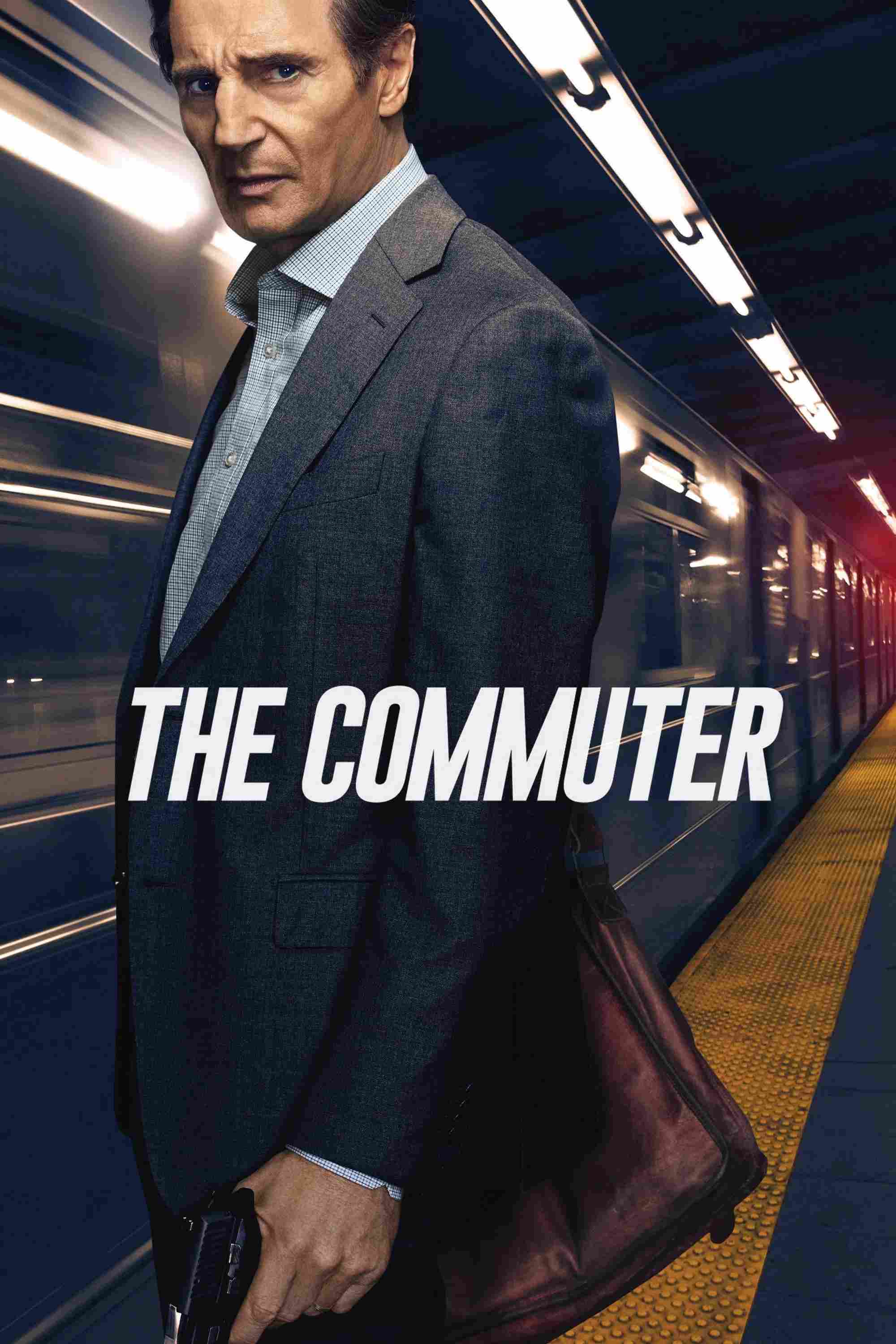Poster chính thức của phim Phim Hành Động, Phim Giật Gân "Hành Khách Bí Ẩn" (The Commuter - 2018), với sự tham gia của diễn viên Liam Neeson và Patrick Wilson.