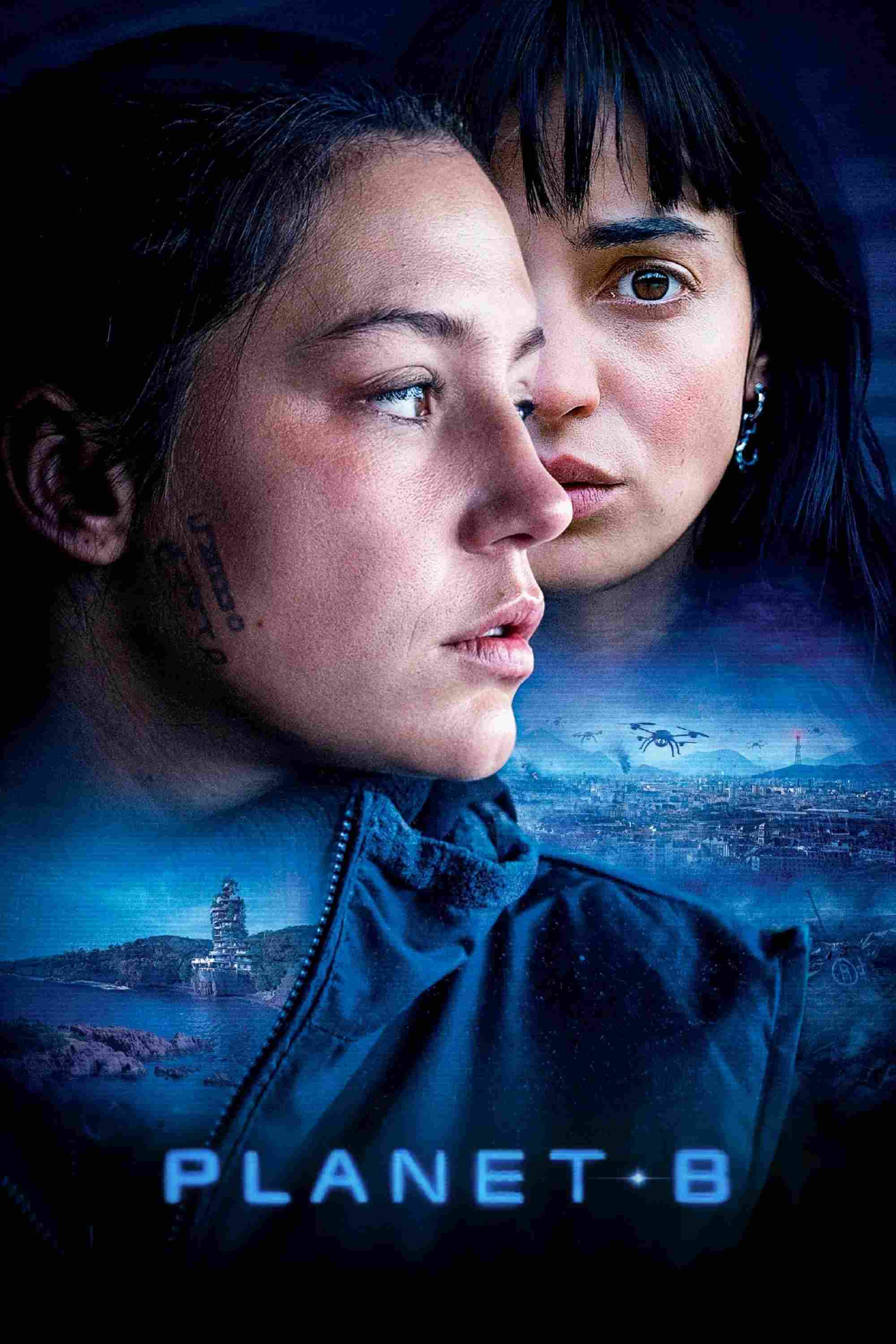 Poster chính thức của phim Phim Viễn Tưởng, Phim Giật Gân "Hành Tinh B" (Planet B - 2024), với sự tham gia của diễn viên Adèle Exarchopoulos và Souheila Yacoub.