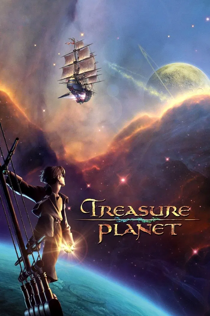 Poster chính thức của phim Phim Viễn Tưởng, Phim Phiêu Lưu "Hành Tinh Báu Vật" (Treasure Planet - 2002), với sự tham gia của diễn viên Joseph Gordon-Levitt và Brian Murray.