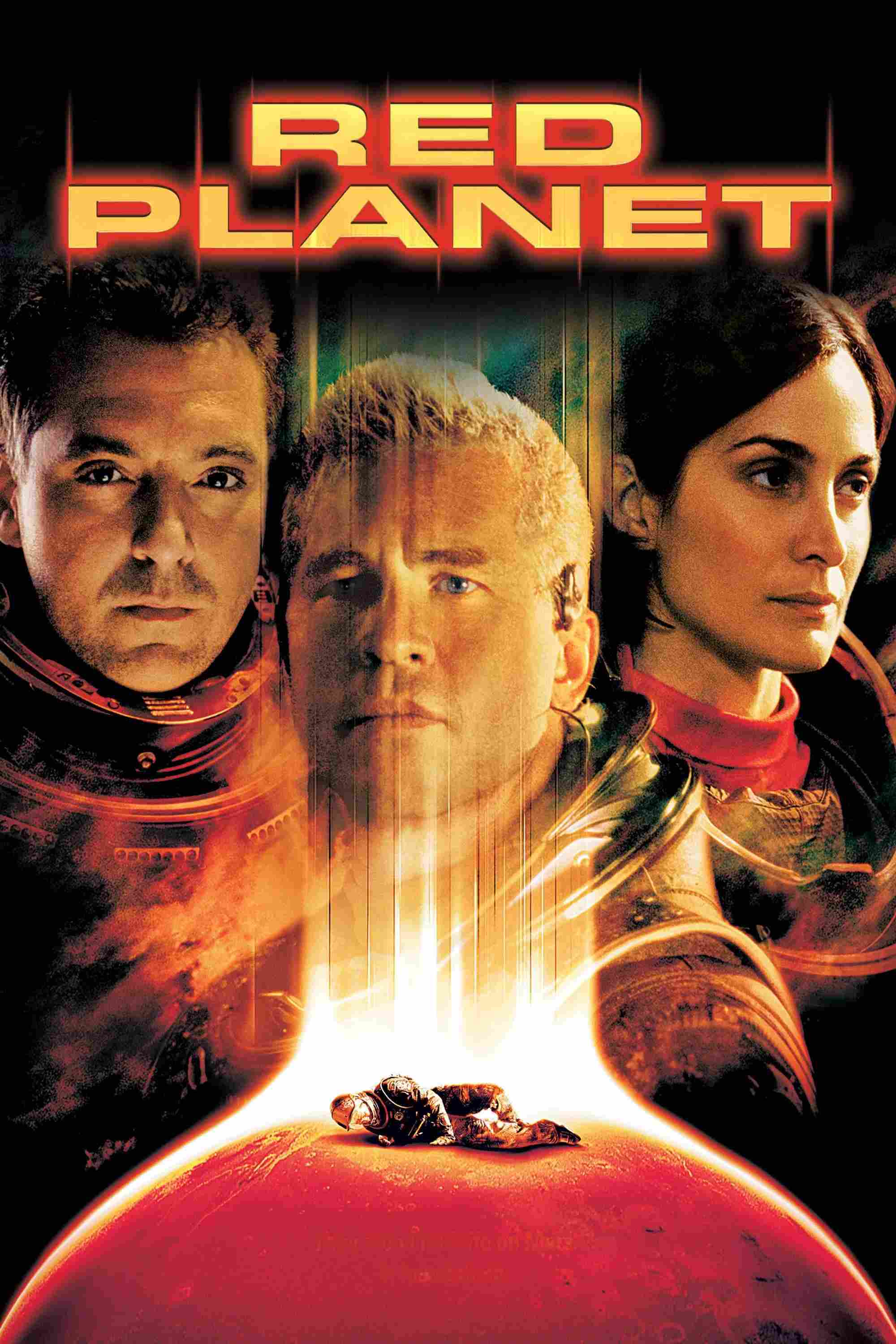 Poster chính thức của phim Phim Giật Gân, Phim Hành Động "Hành Tinh Đỏ" (Red Planet - 2000), với sự tham gia của diễn viên Val Kilmer và Carrie-Anne Moss.