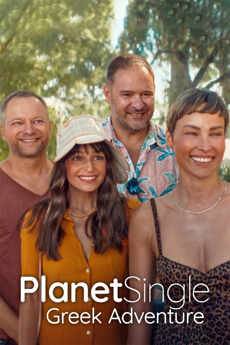 Poster chính thức của phim Phim Hài, Phim Tình Cảm "Hành Tinh Độc Thân: Phiêu Lưu Hy Lạp" (Planet Single: Greek Adventure - 2025), với sự tham gia của diễn viên Maciej Stuhr và Agnieszka Więdłocha.