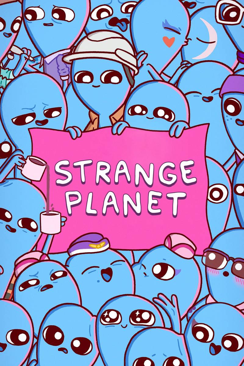 Poster chính thức của phim Phim Hoạt Hình, Phim Hài "Hành Tinh Kỳ Lạ" (Strange Planet - 2023), với sự tham gia của diễn viên Tunde Adebimpe và Demi Adejuyigbe.