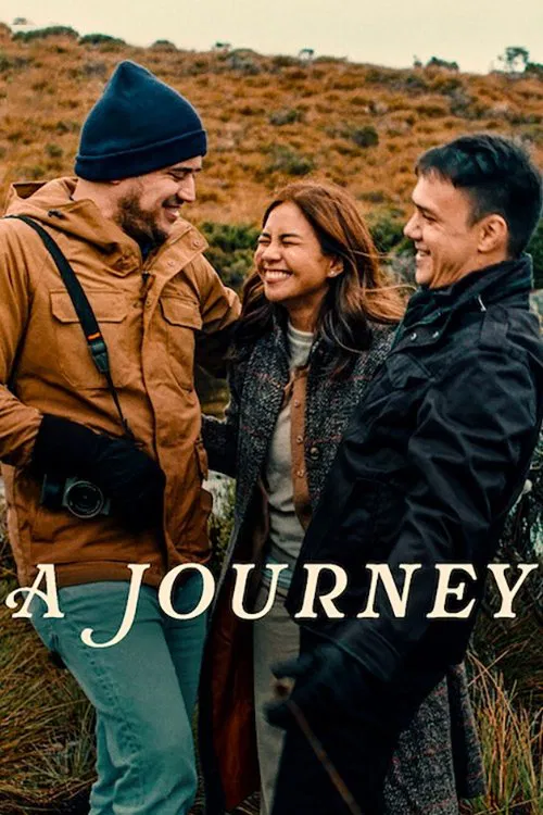 Poster chính thức của phim Phim Tâm Lý "Hành Trình Tới Úc" (A Journey - 2024), với sự tham gia của diễn viên Kaye Abad và Paolo Contis.