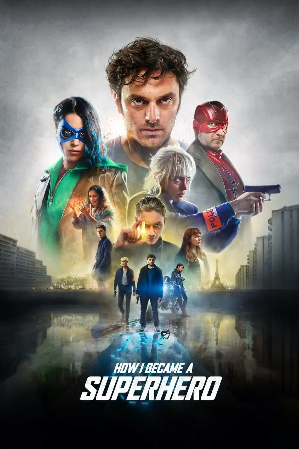 Poster chính thức của phim Phim Viễn Tưởng, Phim Phiêu Lưu "Hành Trình Trở Thành Siêu Anh Hùng" (How I Became a Superhero - 2020), với sự tham gia của diễn viên Pio Marmaï và Vimala Pons.