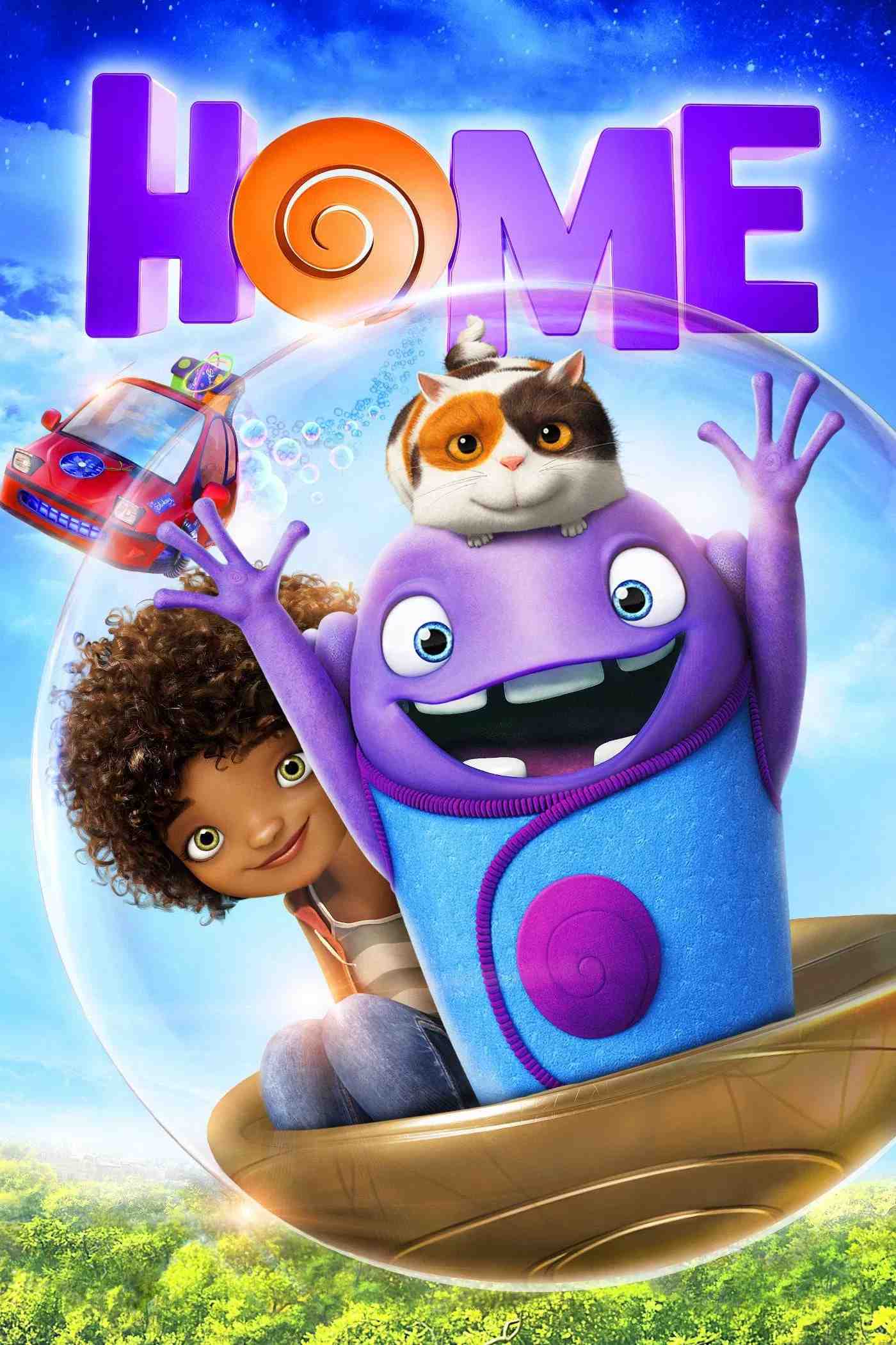 Poster chính thức của phim Phim Giả Tượng, Phim Hài "Hành Trình Trở Về" (Home - 2015), với sự tham gia của diễn viên Jim Parsons và Rihanna.