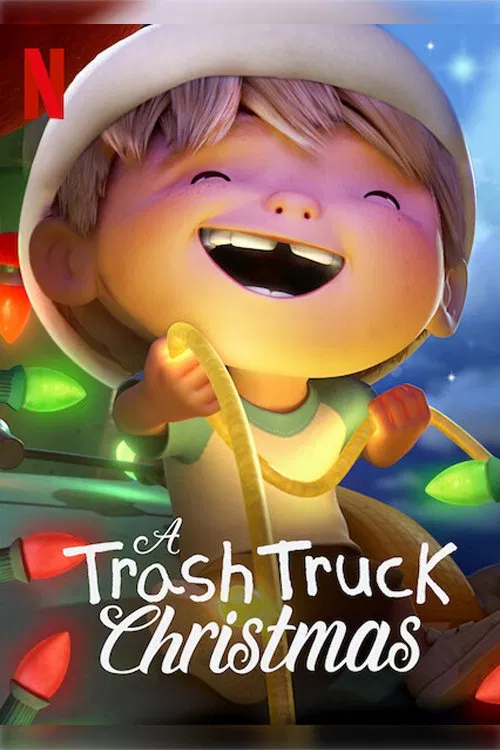 Poster chính thức của phim Phim Hoạt Hình, Phim Phiêu Lưu "Hank và bạn xe tải chở rác Giáng sinh" (A Trash Truck Christmas - 2020), với sự tham gia của diễn viên Glen Keane và Lucas Neff.