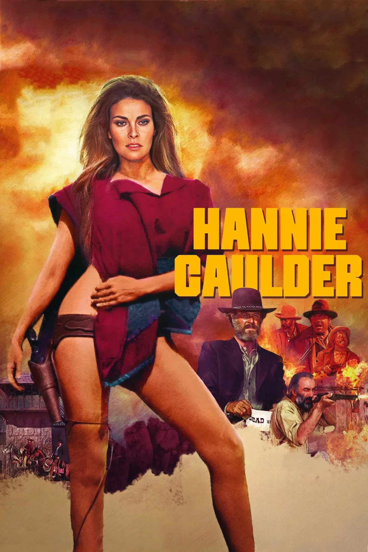 Poster chính thức của phim Phim Tâm Lý, Phim Miền Tây "Hannie Caulder" (Hannie Caulder - 1971), với sự tham gia của diễn viên Raquel Welch và Robert Culp.