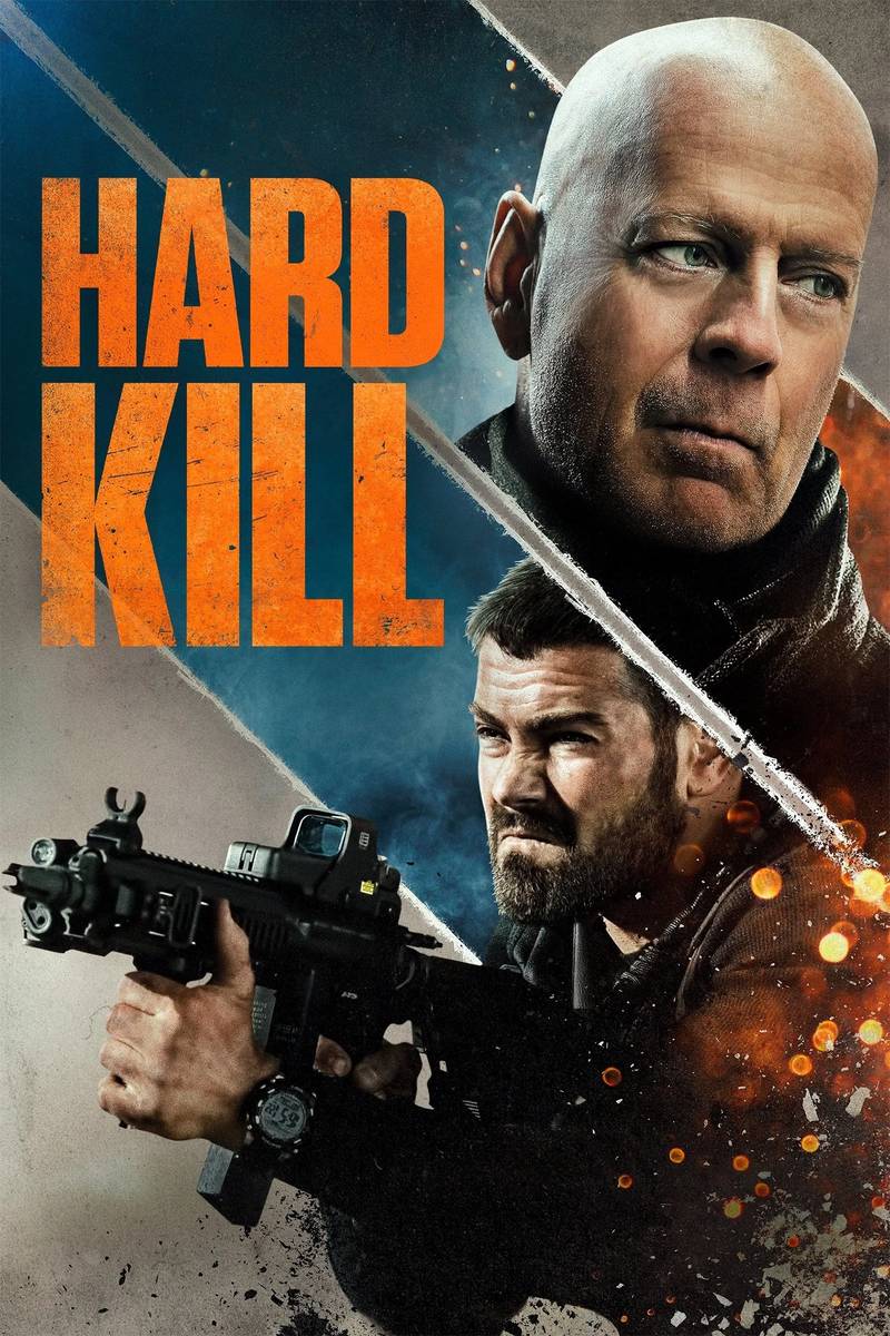 Poster chính thức của phim Phim Hành Động, Phim Phiêu Lưu "Hard Kill" (Hard Kill - 2020), với sự tham gia của diễn viên Bruce Willis và Jesse Metcalfe.