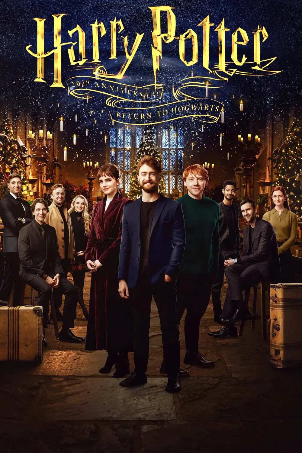 Poster chính thức của phim Phim Tài Liệu "Harry Potter 20th Anniversary: Return to Hogwarts" (Harry Potter 20th Anniversary: Return to Hogwarts - 2022), với sự tham gia của diễn viên Daniel Radcliffe và Rupert Grint.