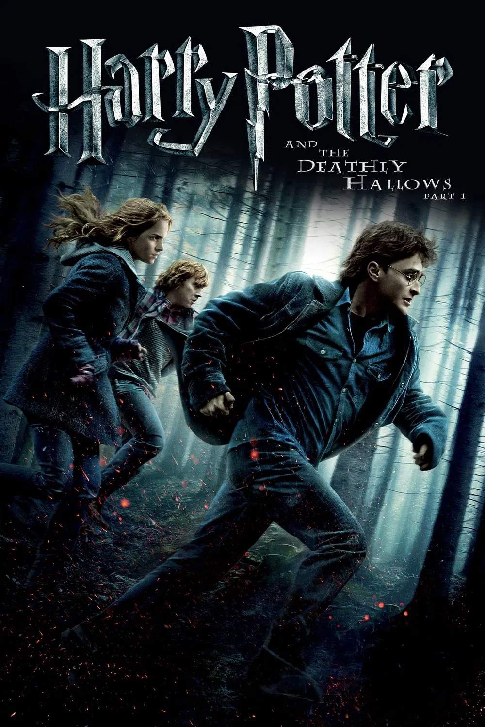 Poster chính thức của phim Phim Phiêu Lưu, Phim Giả Tượng "Harry Potter và Bảo Bối Tử Thần: Phần 1" (Harry Potter and the Deathly Hallows: Part 1 - 2010), với sự tham gia của diễn viên Daniel Radcliffe và Emma Watson.