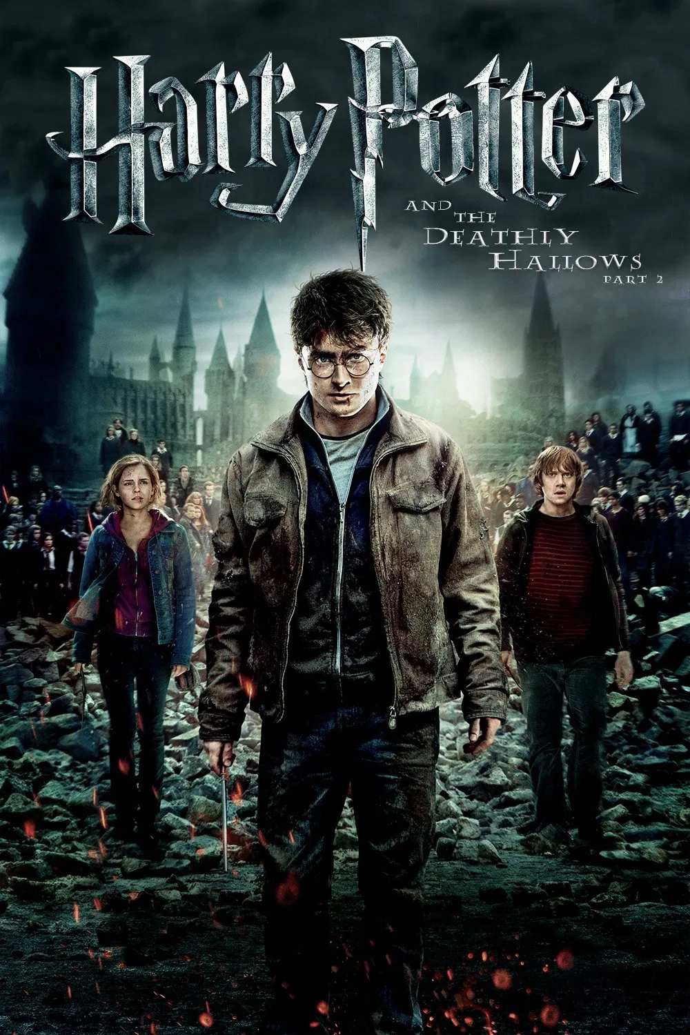 Poster chính thức của phim Phim Giả Tượng, Phim Phiêu Lưu "Harry Potter và Bảo Bối Tử Thần: Phần 2" (Harry Potter and the Deathly Hallows: Part 2 - 2011), với sự tham gia của diễn viên Daniel Radcliffe và Emma Watson.