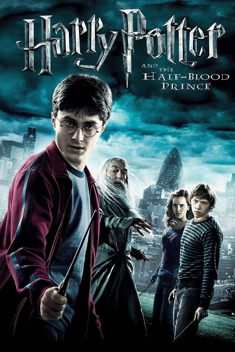 Poster chính thức của phim Phim Phiêu Lưu, Phim Giả Tượng "Harry Potter và Hoàng Tử Lai" (Harry Potter and the Half-Blood Prince - 2009), với sự tham gia của diễn viên Daniel Radcliffe và Rupert Grint.