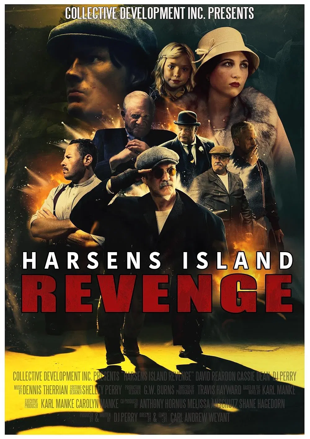 Poster chính thức của phim Phim Hành Động, Phim Hình Sự "Harsens Island Revenge" (Harsens Island Revenge - 2025), với sự tham gia của diễn viên David Michael Reardon và Don Most.