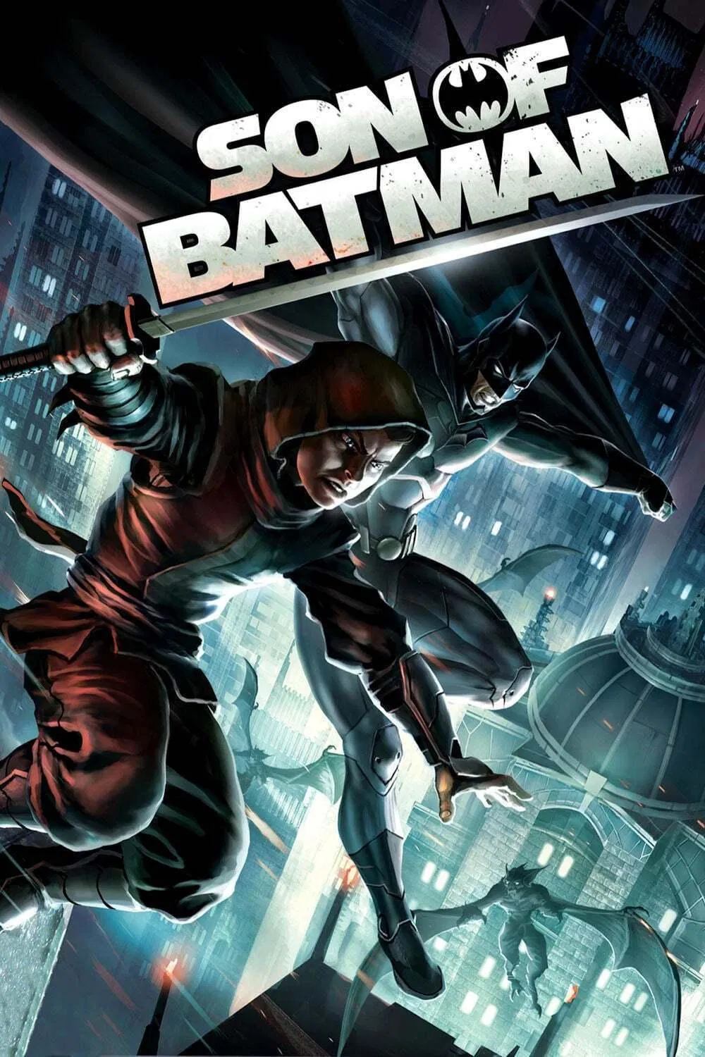 Poster chính thức của phim Phim Hoạt Hình, Phim Hành Động "Hậu Duệ Người Dơi" (Son of Batman - 2014), với sự tham gia của diễn viên Jason O'Mara và Stuart Allan.