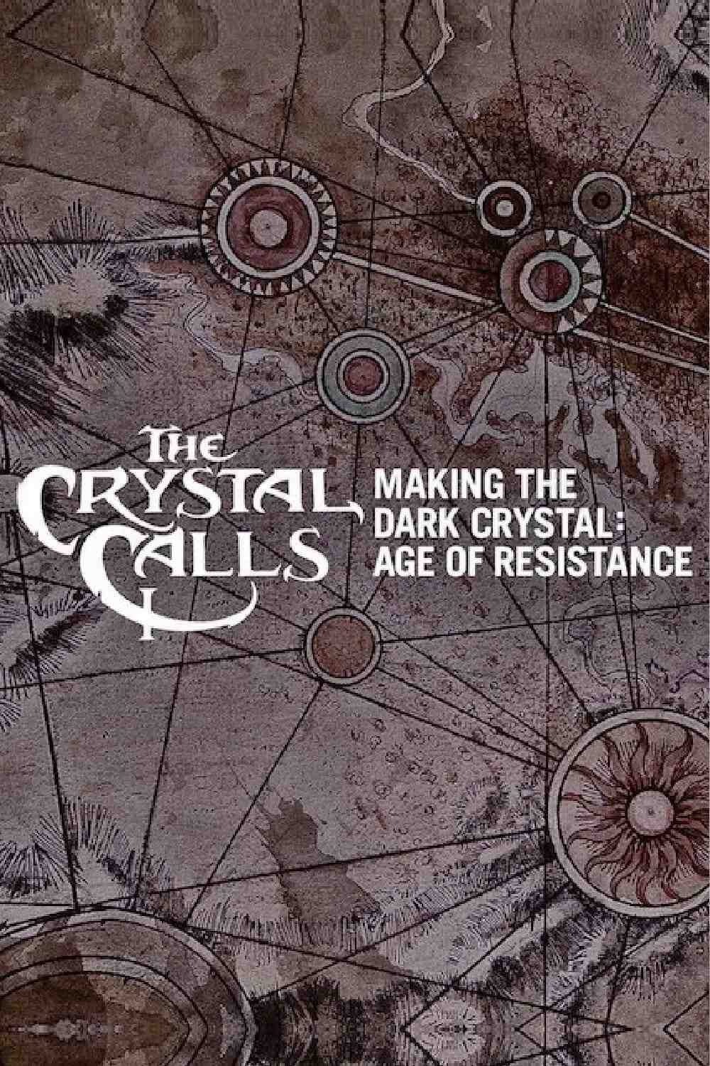 Poster chính thức của phim Phim Tài Liệu "Hậu trường - Pha lê đen: Kỷ nguyên kháng chiến" (The Crystal Calls - Making The Dark Crystal: Age of Resistance - 2019), với sự tham gia của diễn viên Lisa Henson và Brian Froud.