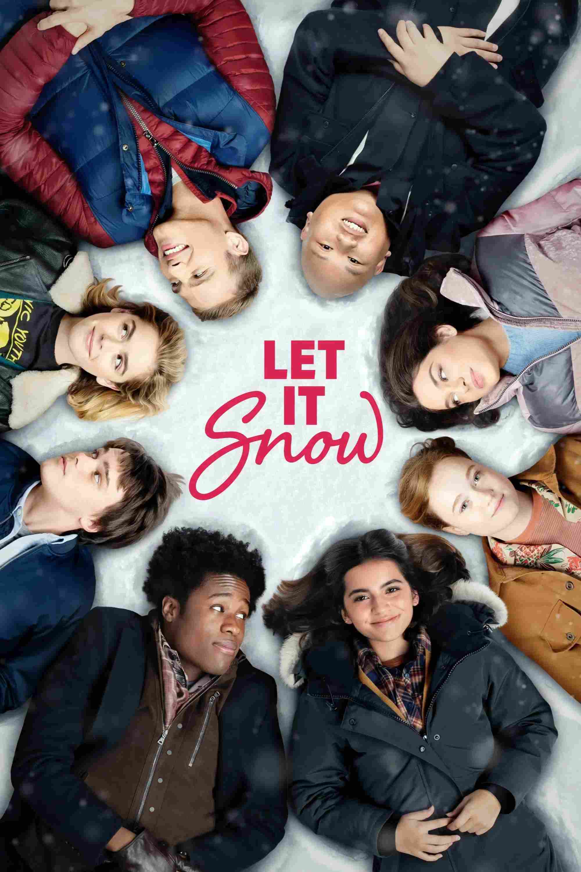 Poster chính thức của phim Phim Tình Cảm, Phim Hài "Hãy để tuyết rơi" (Let It Snow - 2019), với sự tham gia của diễn viên Isabela Merced và Shameik Moore.