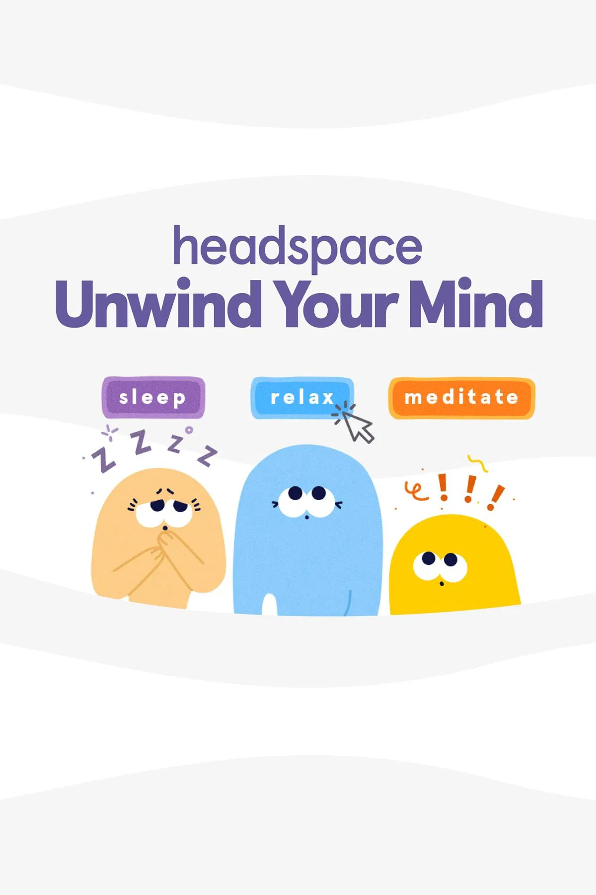 Poster chính thức của phim Phim Tài Liệu, Phim Hoạt Hình "Headspace: Thả lỏng tâm trí" (Headspace: Unwind Your Mind - 2021), với sự tham gia của diễn viên Andy Puddicombe và Evelyn Lewis Prieto.