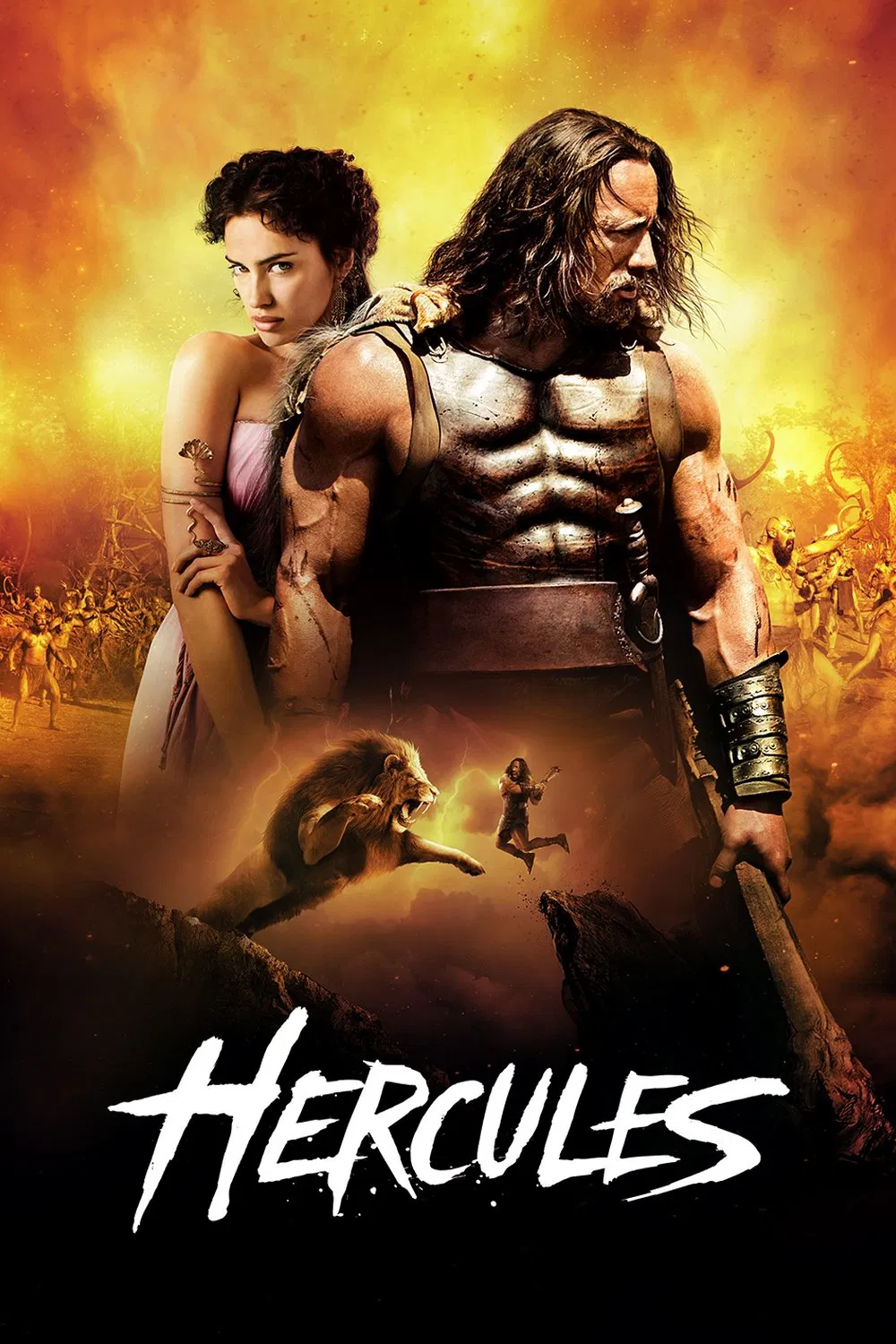 Poster chính thức của phim Phim Hành Động, Phim Phiêu Lưu "Héc-Quyn" (Hercules - 2014), với sự tham gia của diễn viên Dwayne Johnson và Ian McShane.