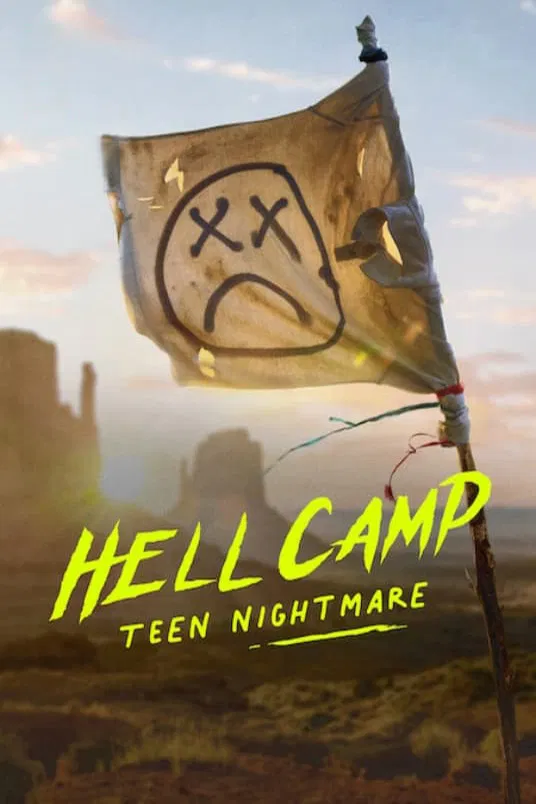 Poster chính thức của phim Phim Tài Liệu "Hell Camp: Teen Nightmare" (Hell Camp: Teen Nightmare - 2023), với sự tham gia của diễn viên Paris Hilton.