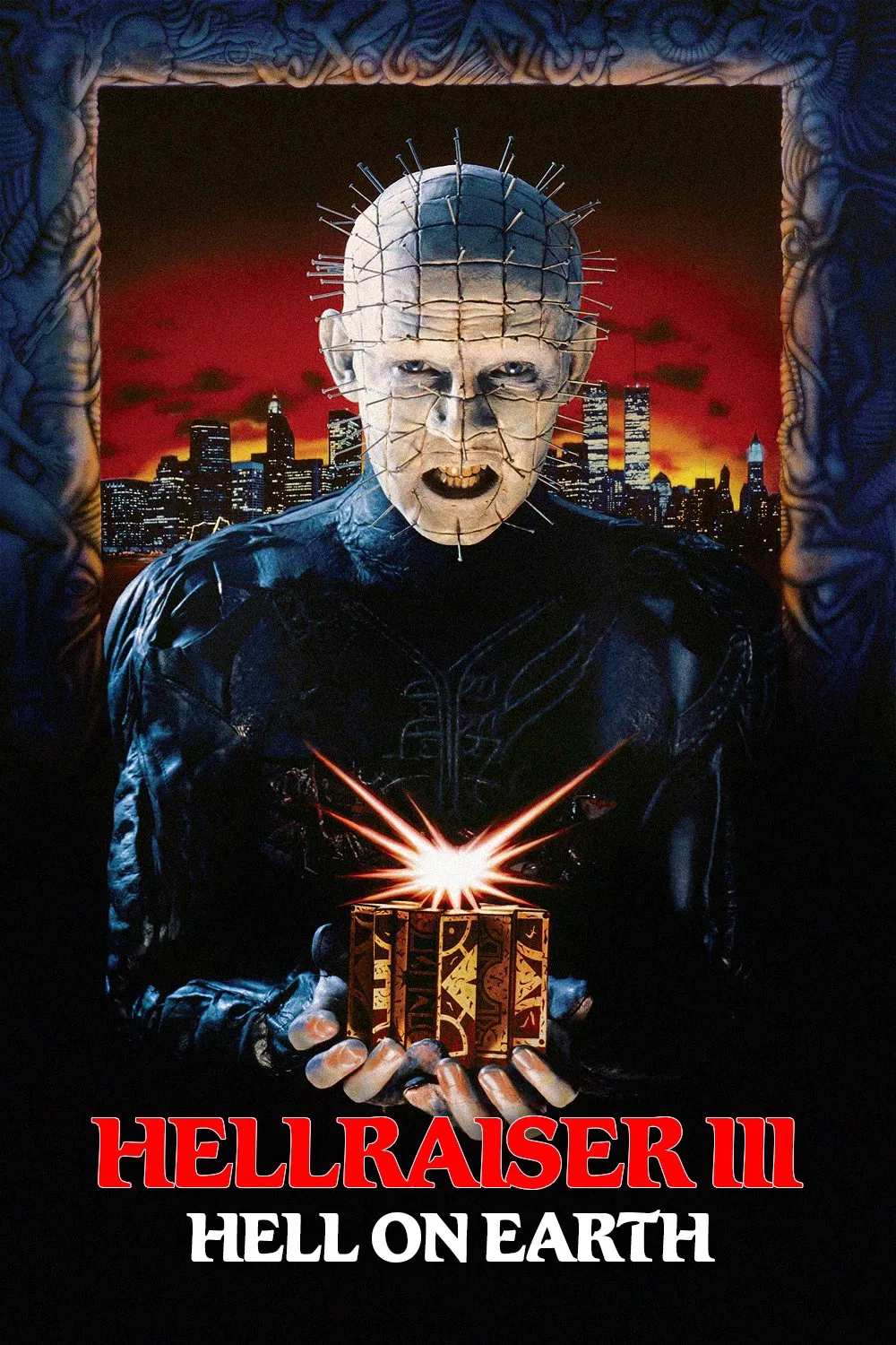 Poster chính thức của phim Phim Kinh Dị, Phim Giật Gân "Hellraiser III: Địa ngục trần gian" (Hellraiser III: Hell on Earth - 1992), với sự tham gia của diễn viên Terry Farrell và Doug Bradley.