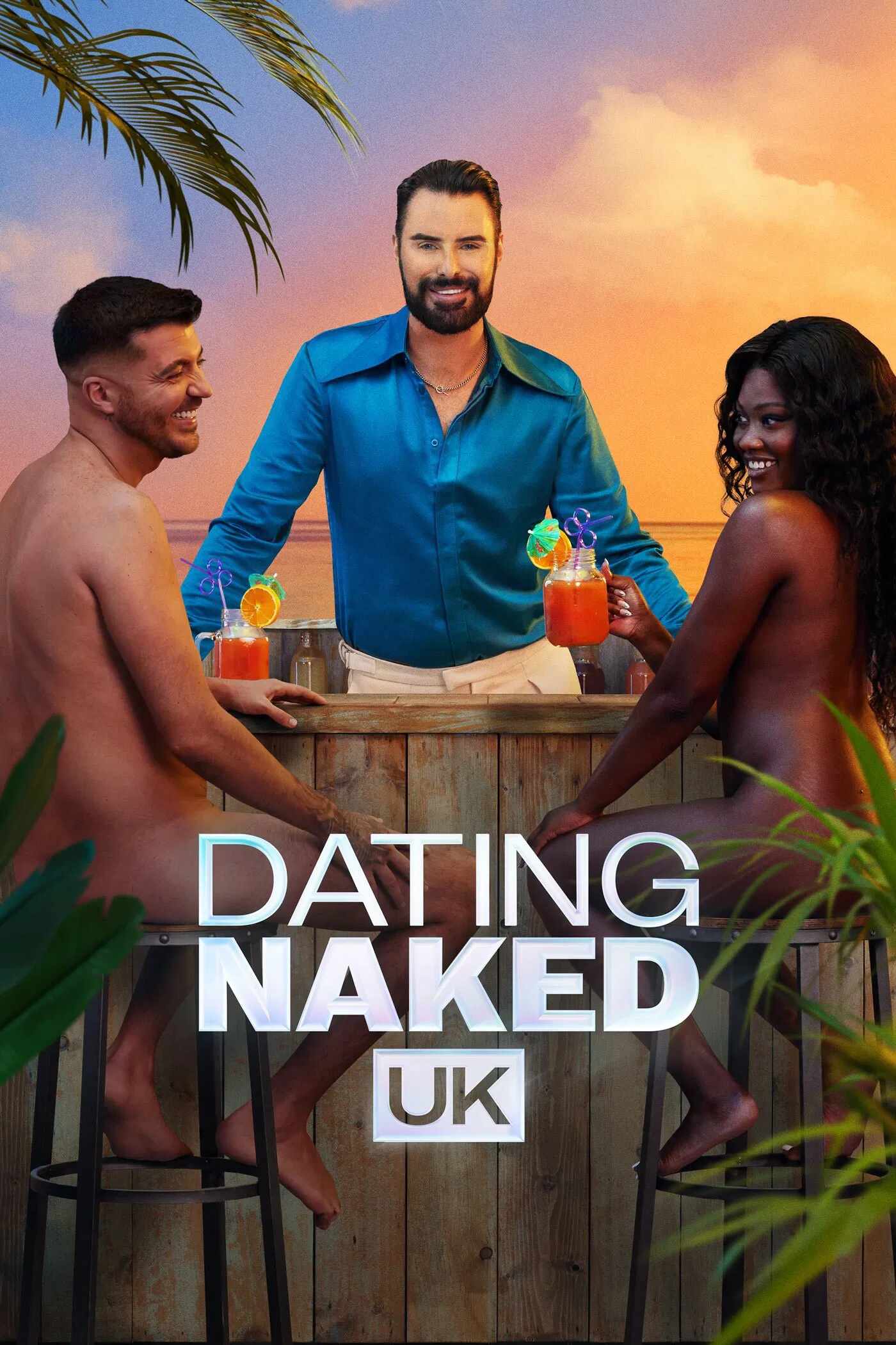 Poster chính thức của phim Truyền Hình Thực Tế "Hẹn Hò Khỏa Thân (Anh) (Phần 2)" (Dating Naked UK - 2024), với sự tham gia của diễn viên Rylan Clark.