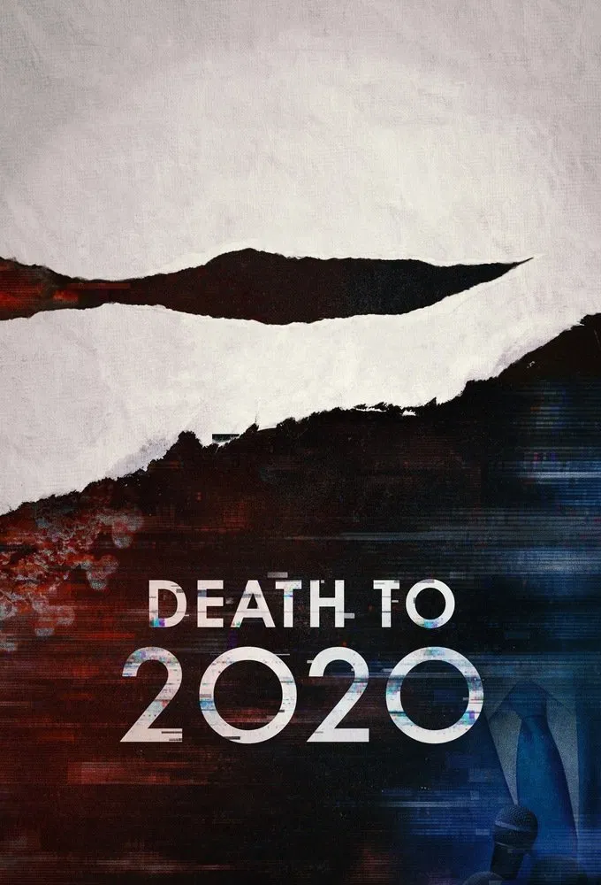 Poster chính thức của phim Phim Hài "Hẹn Không Gặp Lại, 2020" (Death to 2020 - 2020), với sự tham gia của diễn viên Samuel L. Jackson và Hugh Grant.