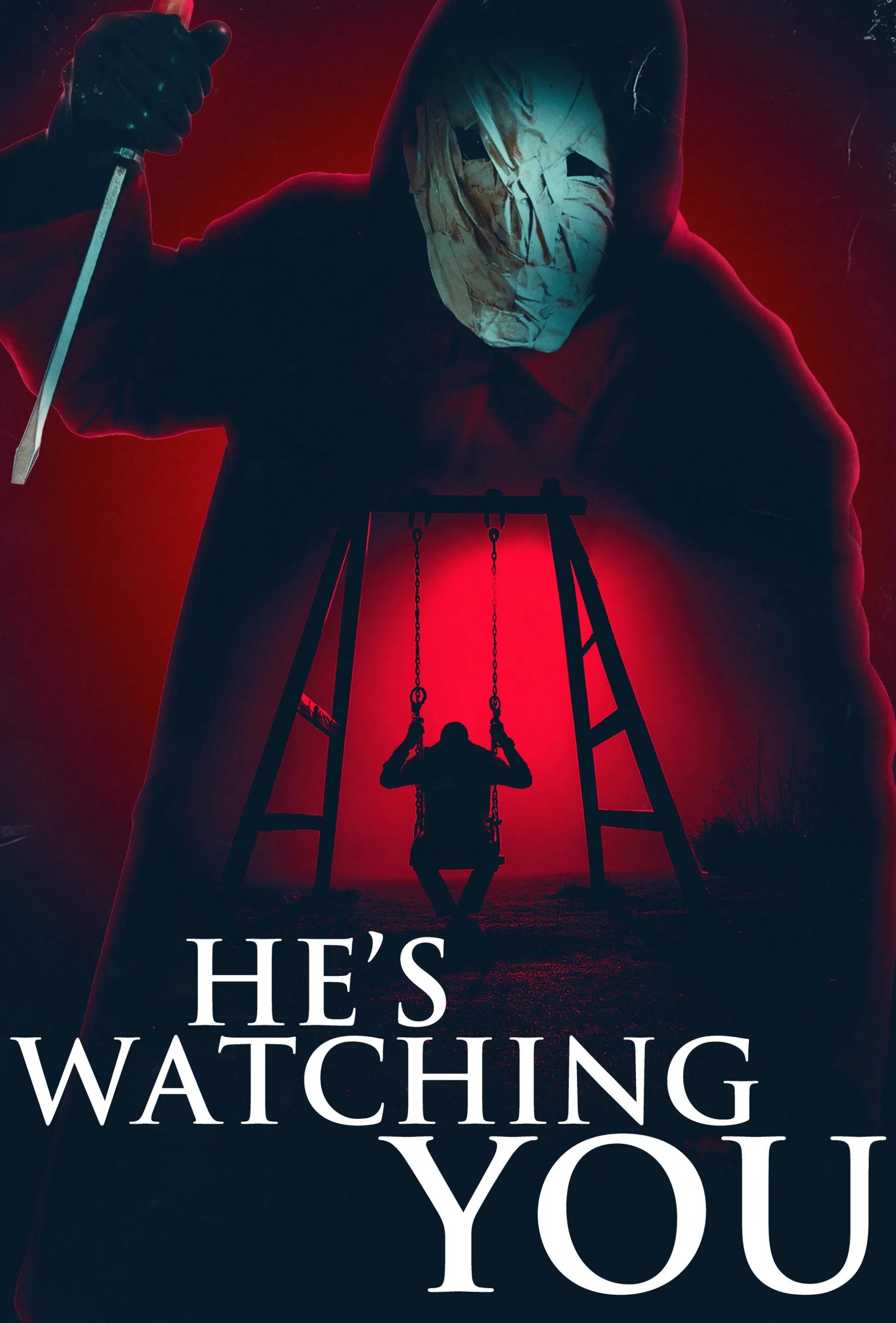 Poster chính thức của phim Phim Kinh Dị, Phim Giật Gân "He's Watching You" (He's Watching You - 2026), với sự tham gia của diễn viên Gianni DeCenzo và Jan Luis Castellanos.