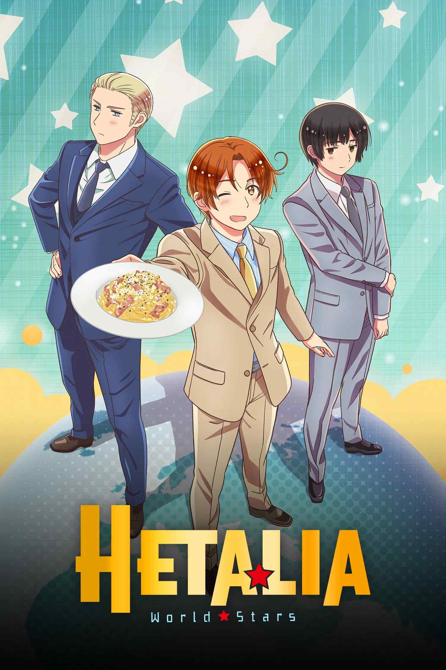 Poster chính thức của phim Phim Hoạt Hình, Phim Hài "Hetalia: World★Stars" (Hetalia: World Stars - 2021), với sự tham gia của diễn viên Atsushi Kosaka và Akira Sasanuma.