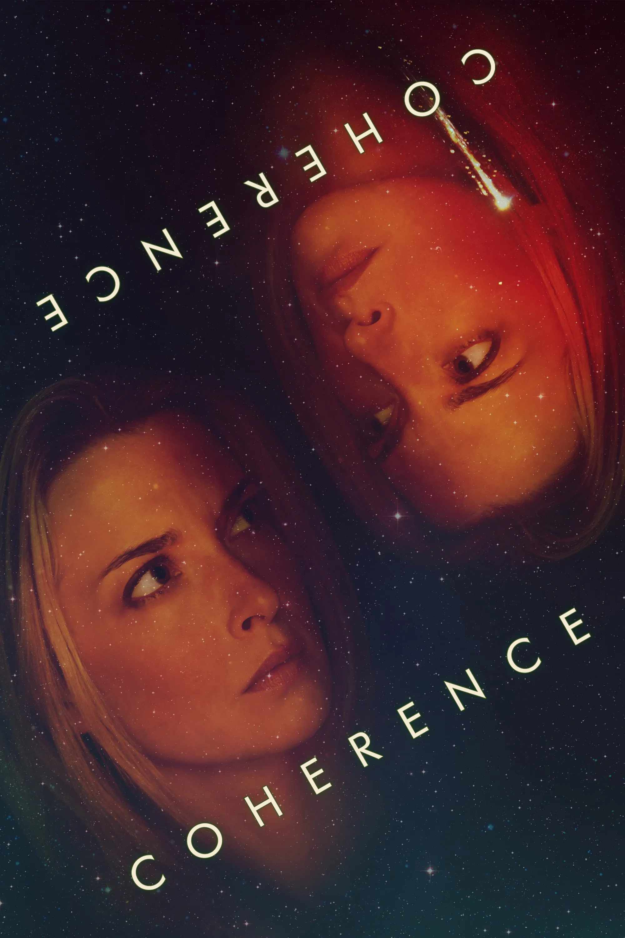 Poster chính thức của phim Phim Giật Gân, Phim Viễn Tưởng "Hiện Tượng Siêu Nhiên" (Coherence - 2014), với sự tham gia của diễn viên Emily Baldoni và Maury Sterling.