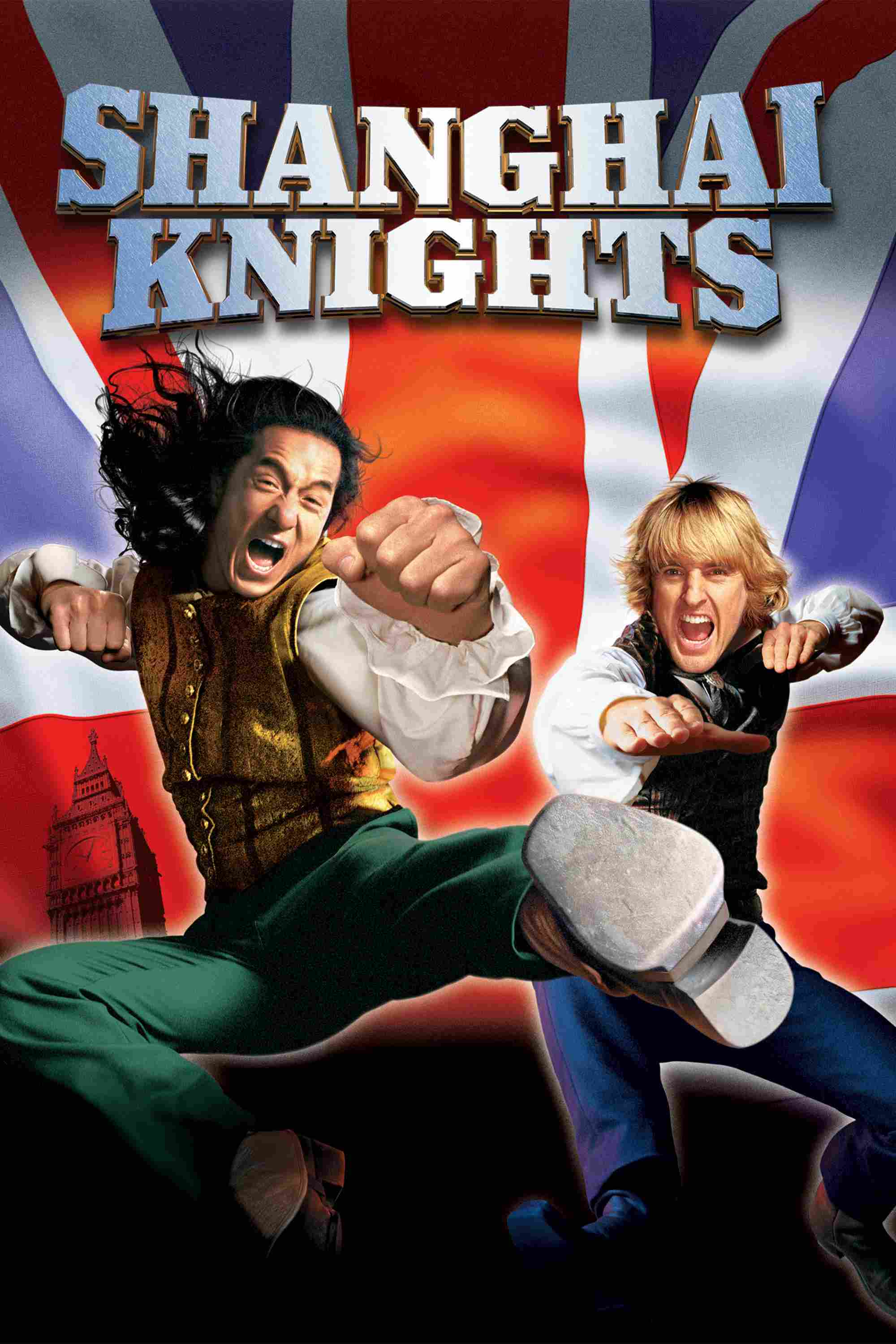 Poster chính thức của phim Phim Hành Động, Phim Phiêu Lưu "Hiệp Sĩ Thượng Hải" (Shanghai Knights - 2003), với sự tham gia của diễn viên Thành Long và Owen Wilson.