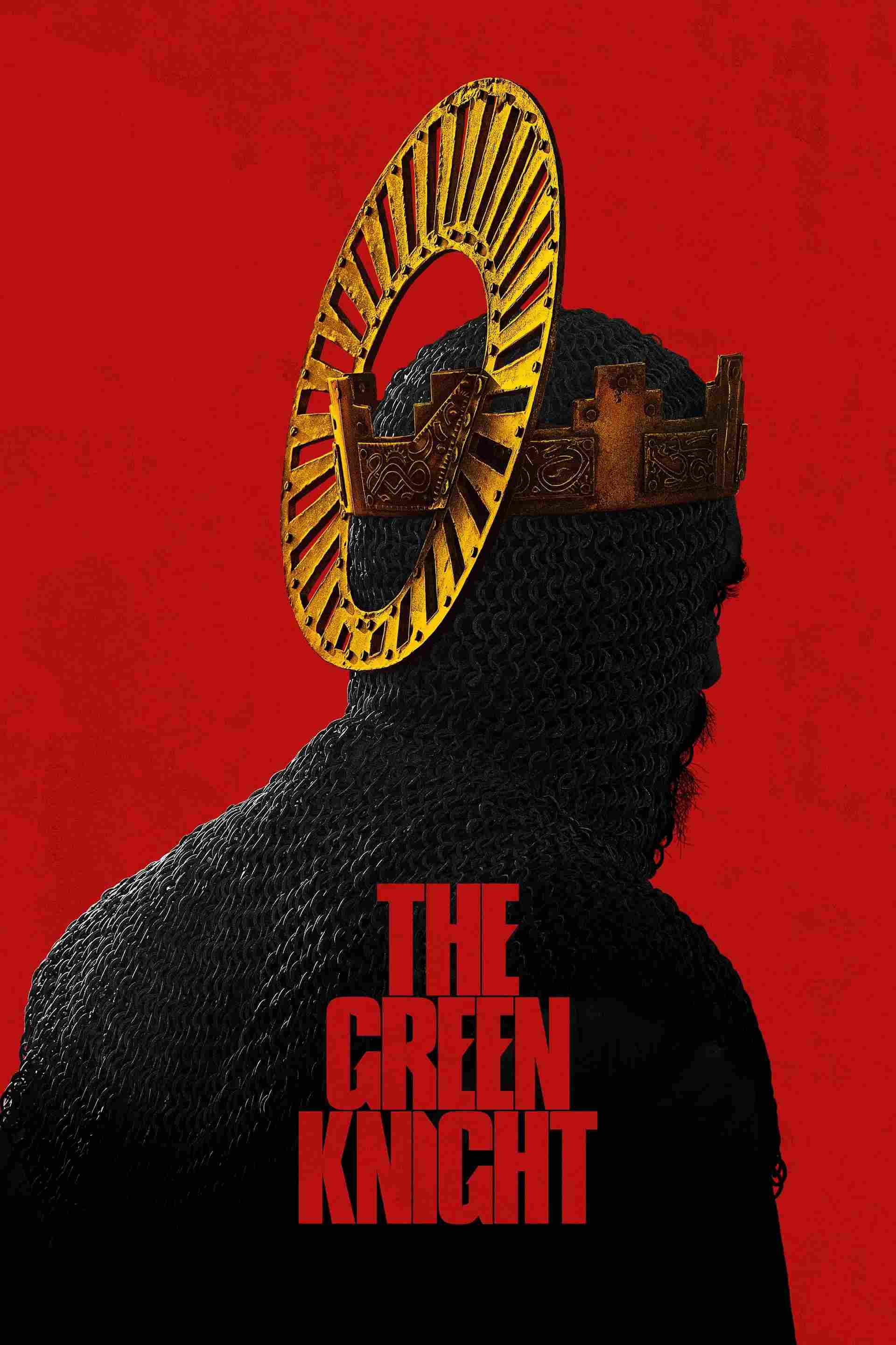 Poster chính thức của phim Phim Phiêu Lưu, Phim Tâm Lý "Hiệp Sĩ Xanh" (The Green Knight - 2021), với sự tham gia của diễn viên Dev Patel và Alicia Vikander.