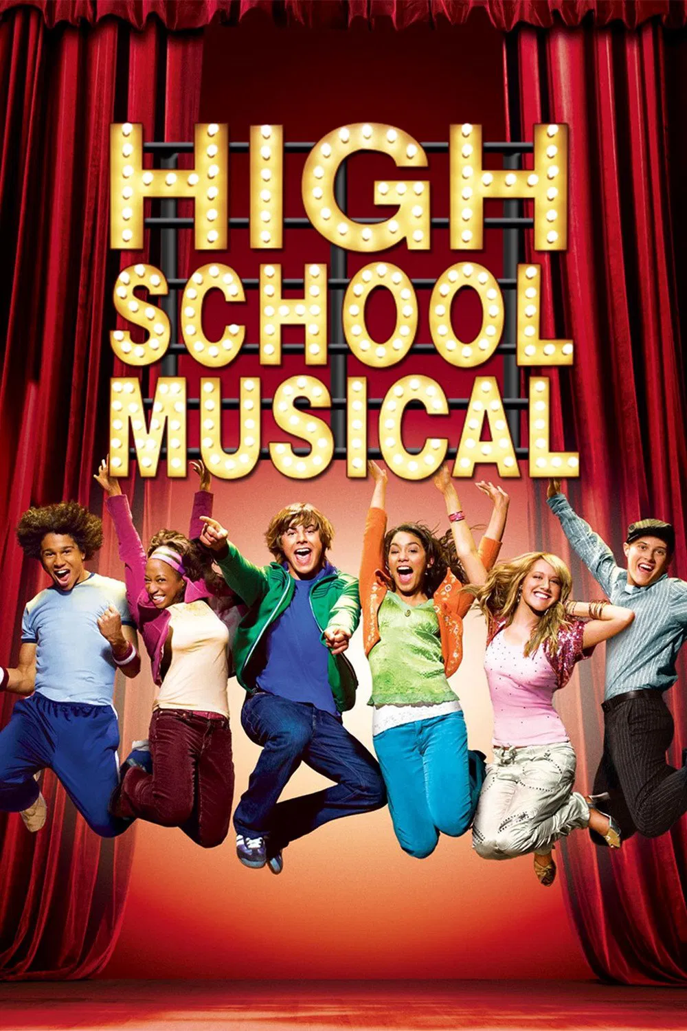 Poster chính thức của phim Phim Hài, Phim Tâm Lý "High School Musical" (High School Musical - 2006), với sự tham gia của diễn viên Zac Efron và Vanessa Hudgens.