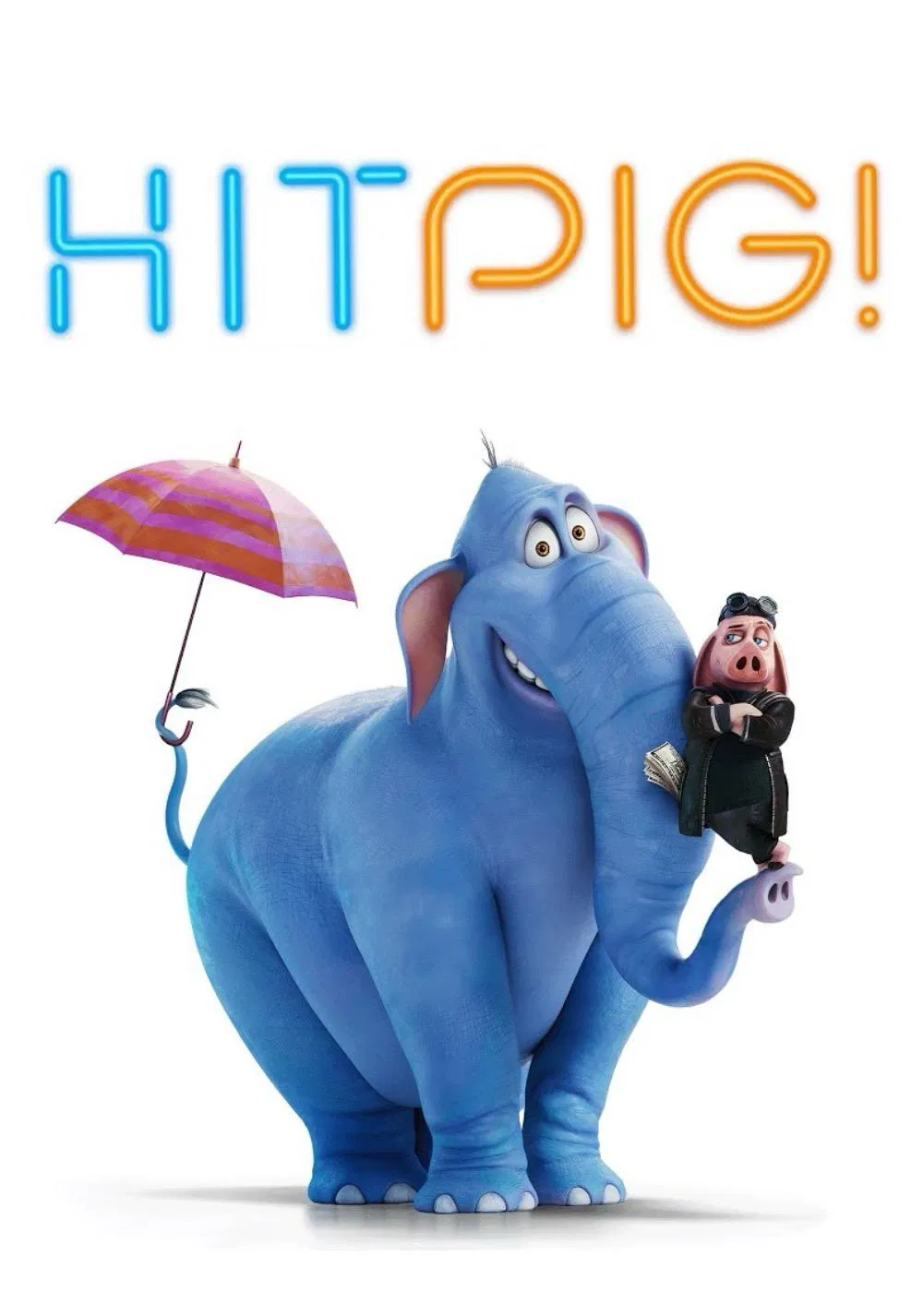 Poster chính thức của phim Phim Hoạt Hình, Phim Hài "Hitpig!" (Hitpig! - 2024), với sự tham gia của diễn viên Jason Sudeikis và Lilly Singh.